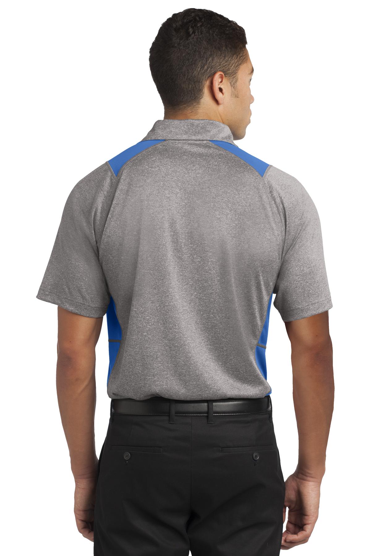 ST665 Sport-Tek Heather Colorblock Contender Polo ST665 Sport-Tek Heather Colorblock Contender Polo - Back Image