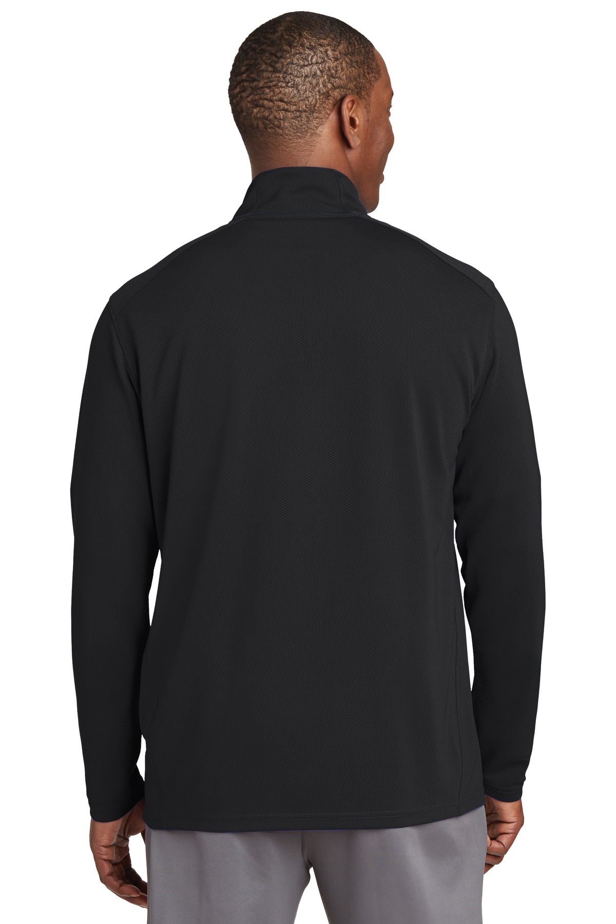 ST860 Sport-Tek Sport-Wick Textured 1/4-Zip Pullover ST860 Sport-Tek Sport-Wick Textured 1/4-Zip Pullover - Back Image