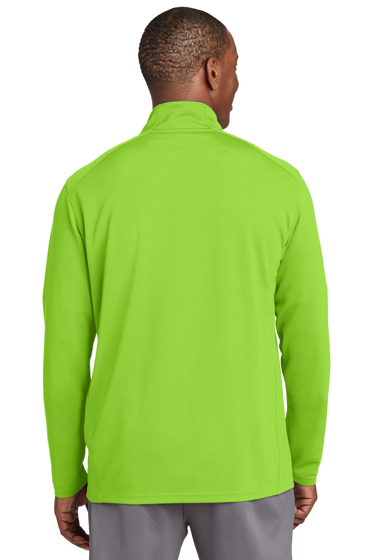 ST860 Sport-Tek Sport-Wick Textured 1/4-Zip Pullover. - Back Image