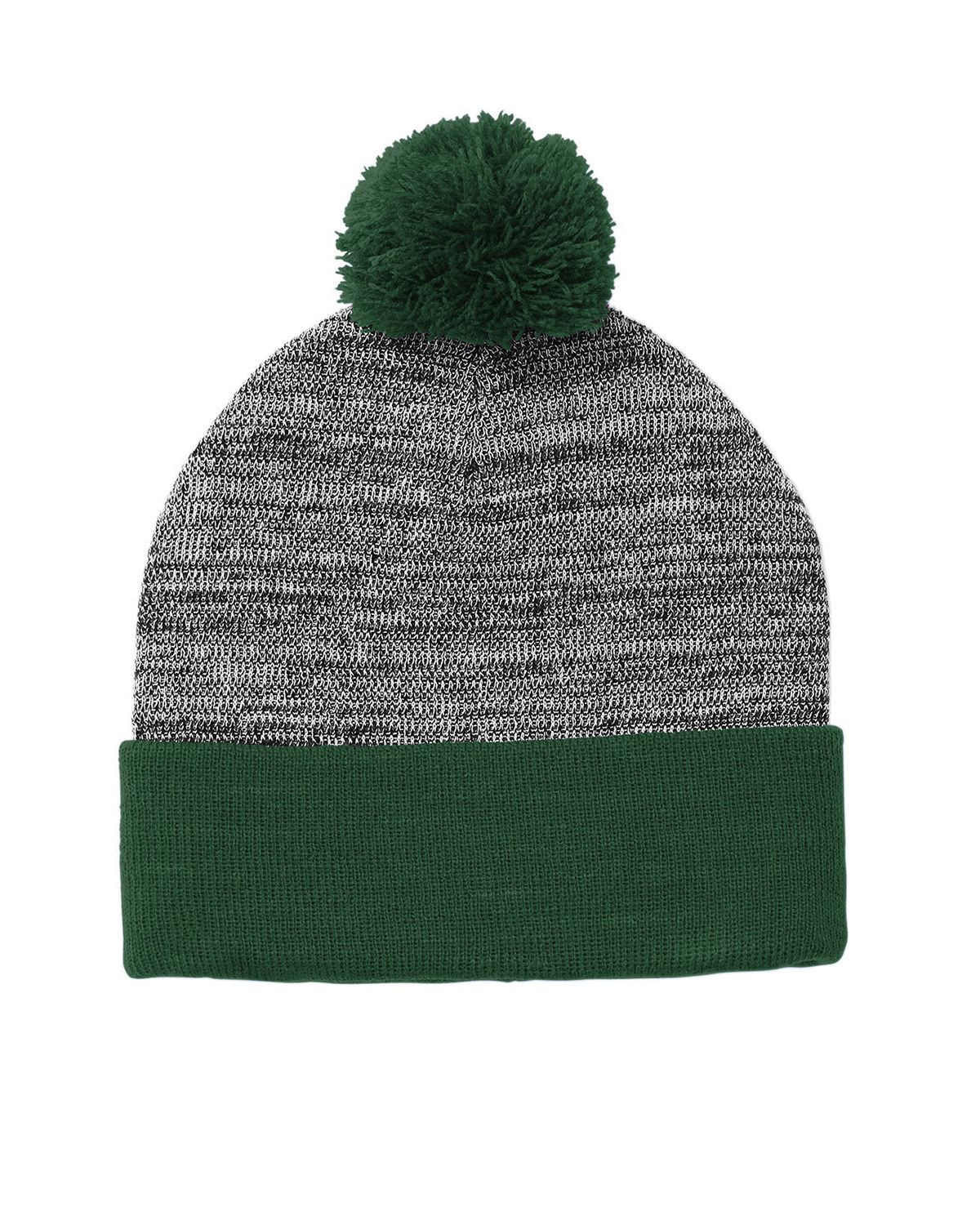 STC41 Sport-Tek Heather Pom Pom Beanie
