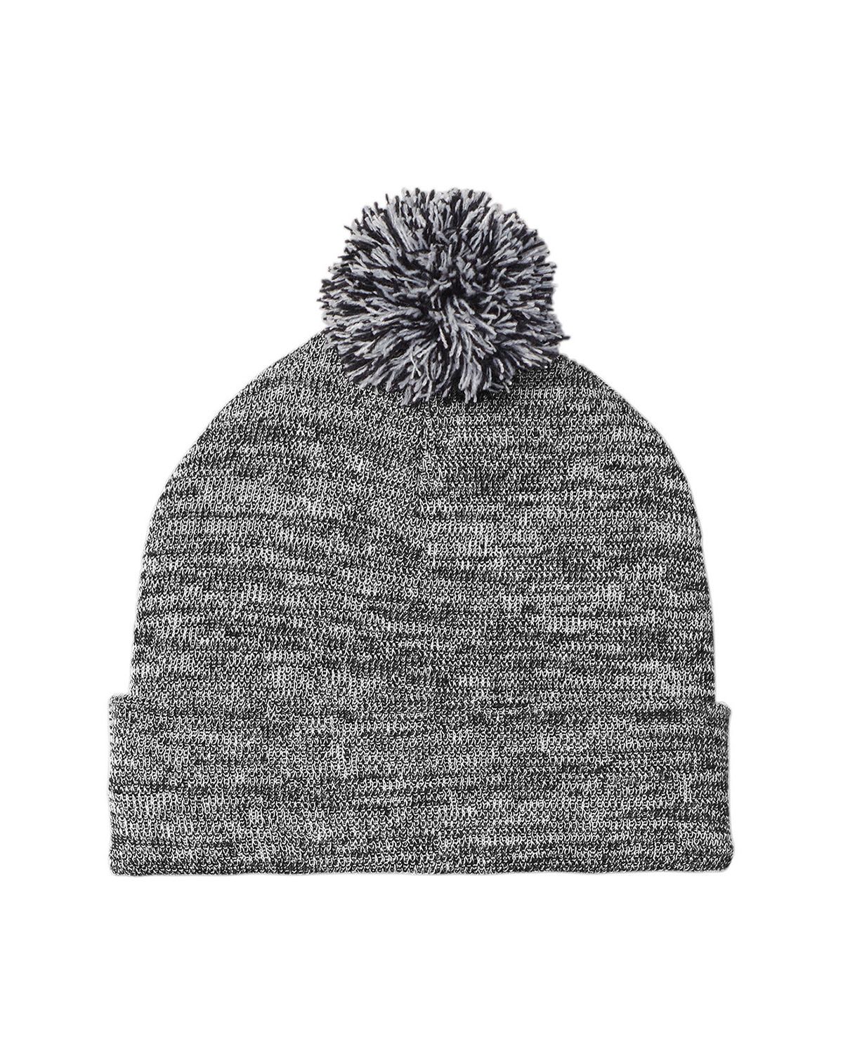 STC41 Sport-Tek Heather Pom Pom Beanie