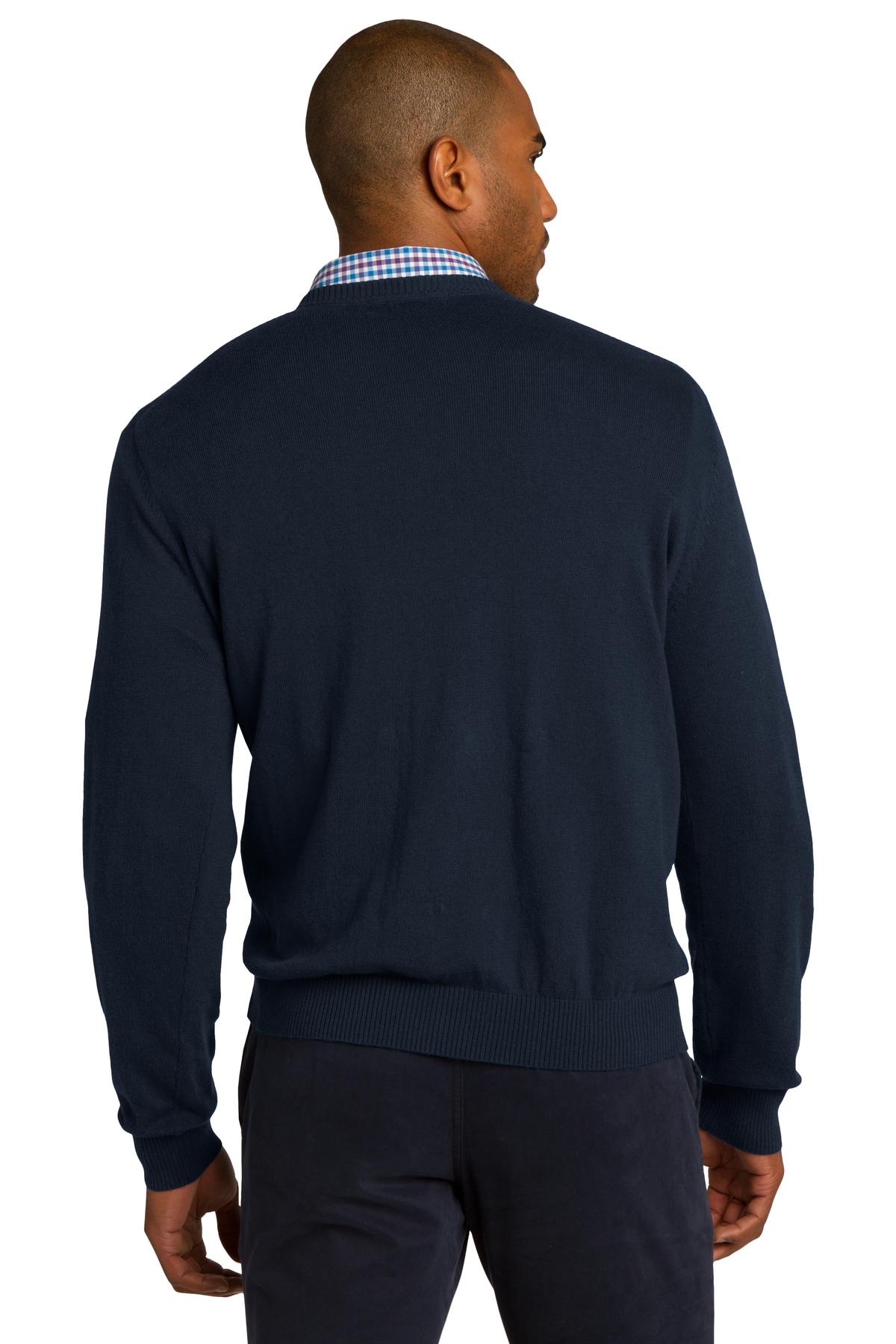 SW285 Port Authority V-Neck Sweater. SW285 Port Authority V-Neck Sweater. - Back Image