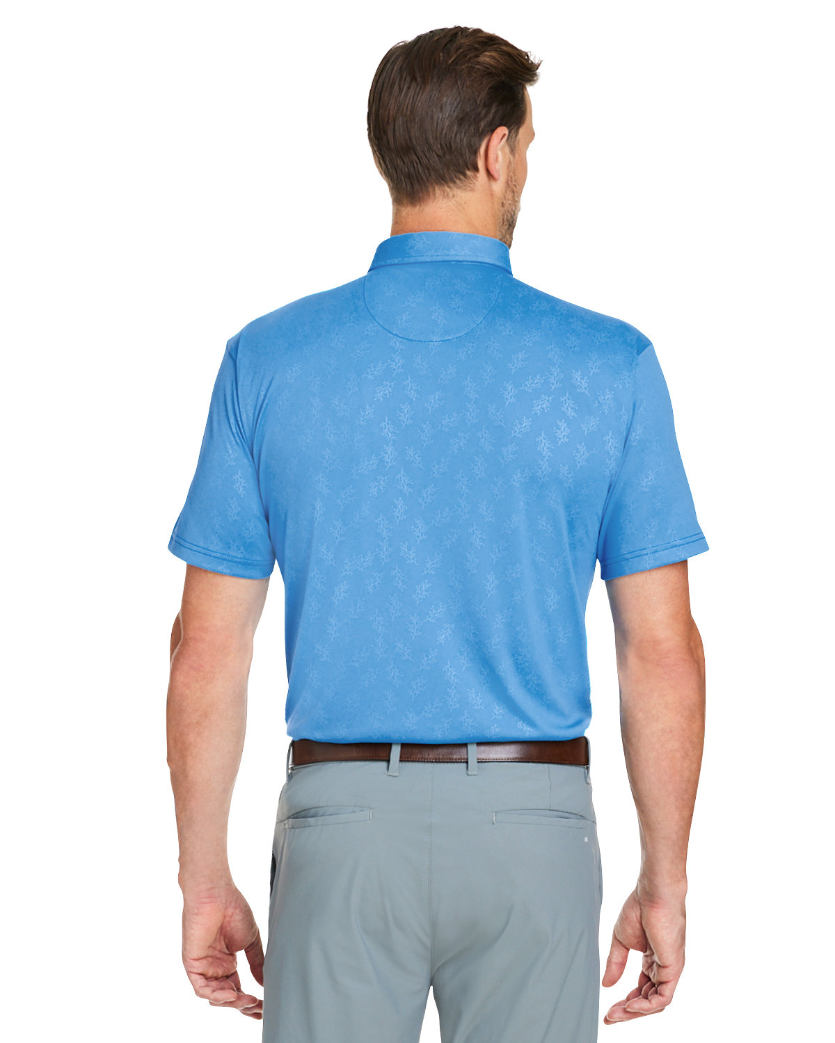 SW2100 Swannies Golf Mens Barrett Embossed Polo SW2100 Swannies Golf Mens Barrett Embossed Polo - Back Image