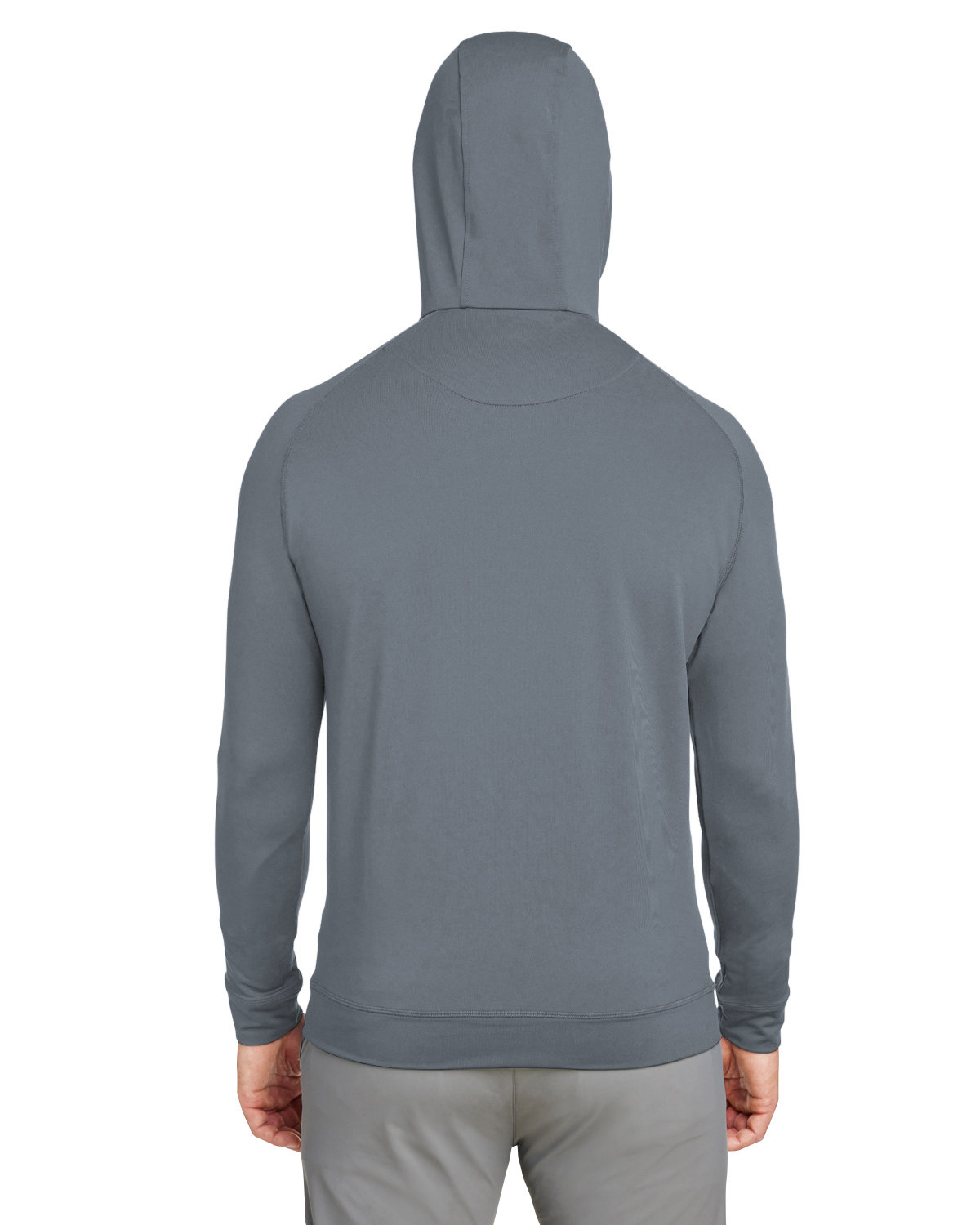 SWV600 Swannies Golf Mens Vandyke Quarter-Zip Hooded Sweatshirt - Back Image
