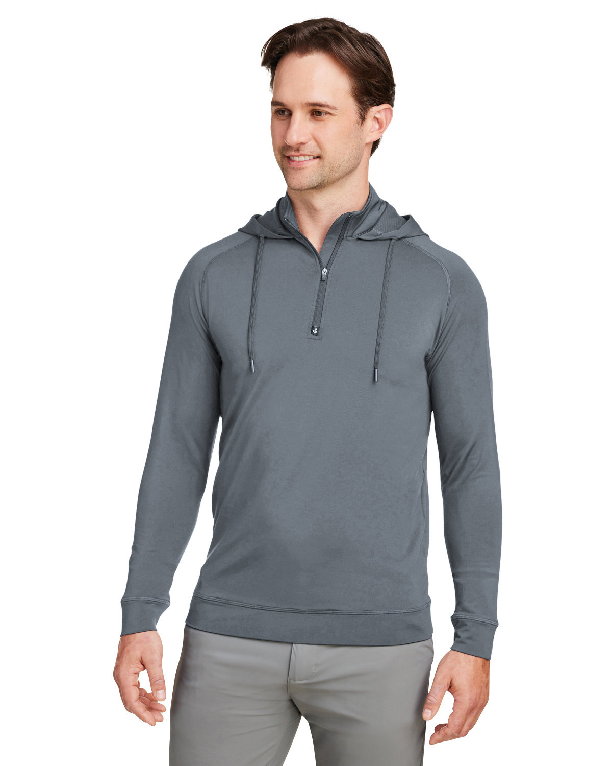 SWV600 Swannies Golf Mens Vandyke Quarter-Zip Hooded Sweatshirt