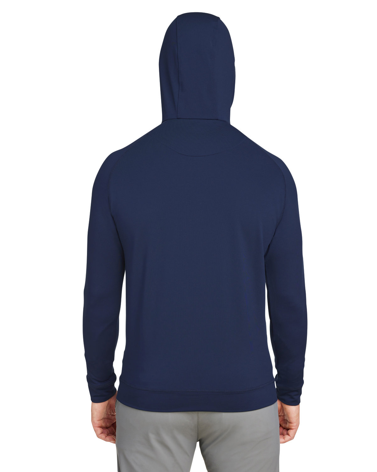 SWV600 Swannies Golf Mens Vandyke Quarter-Zip Hooded Sweatshirt - Back Image