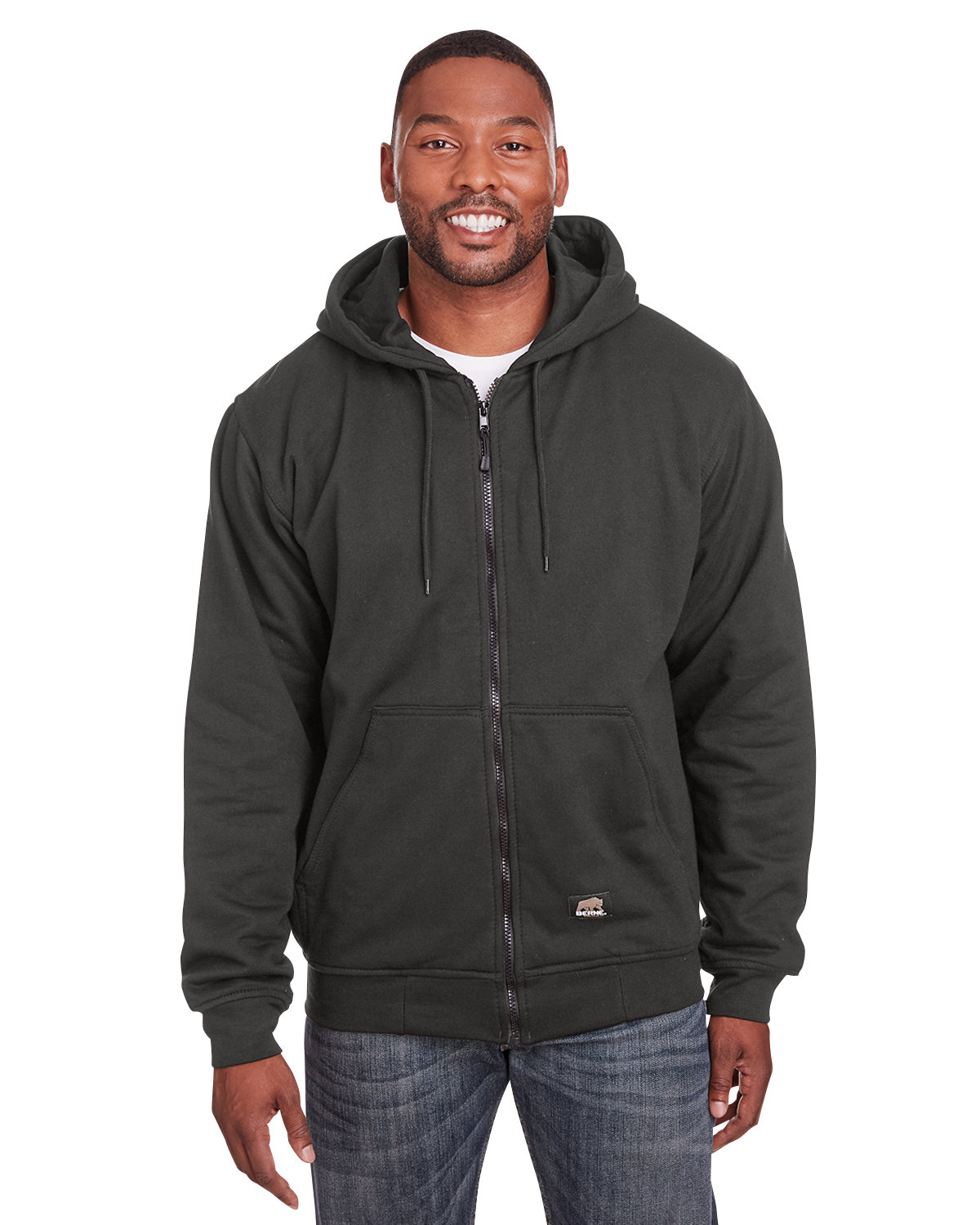 SZ101T Berne Mens Tall Heritage Thermal-Lined Full-Zip Hooded Sweatshirt