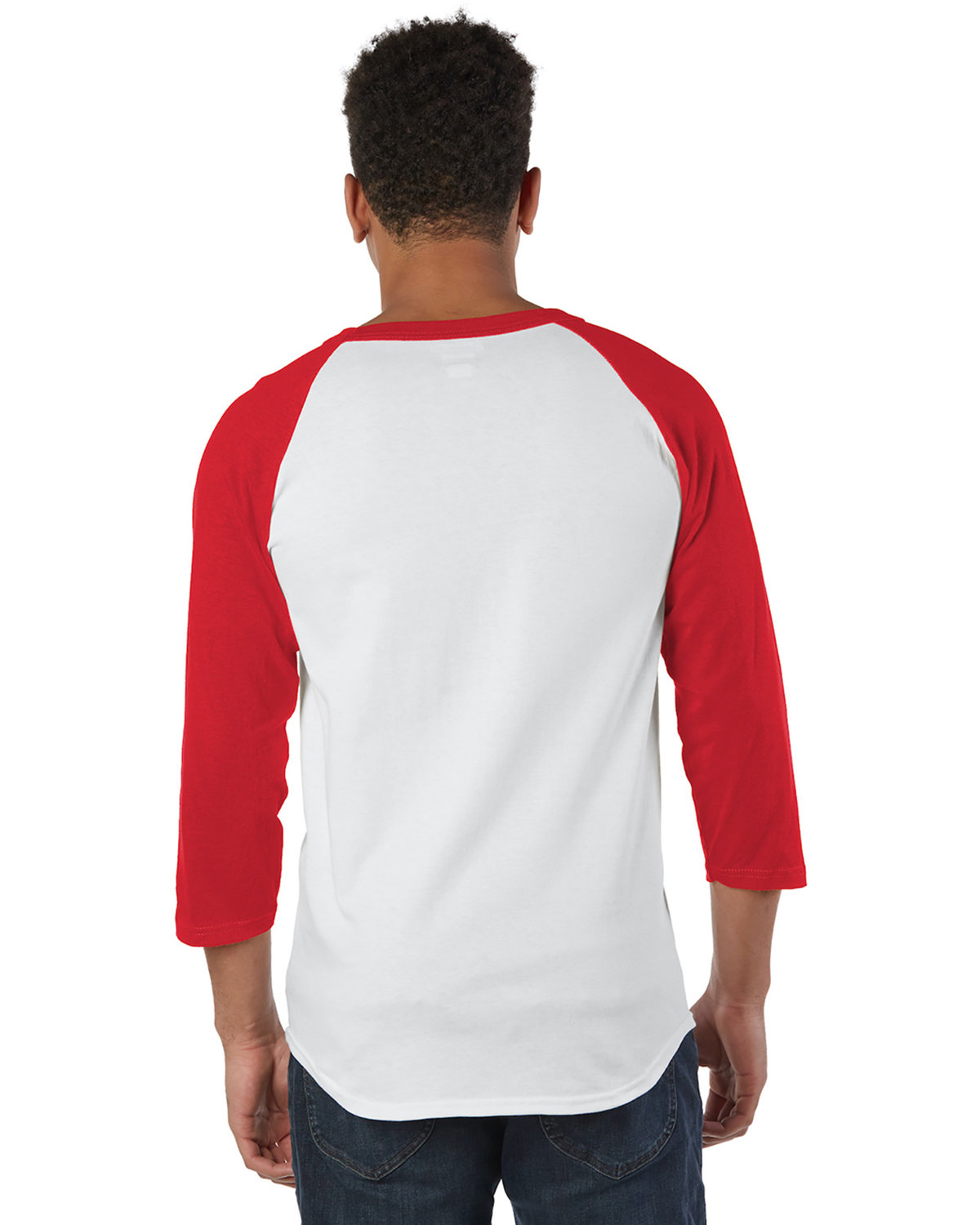 T1397 Champion Adult Raglan T-Shirt - Back Image