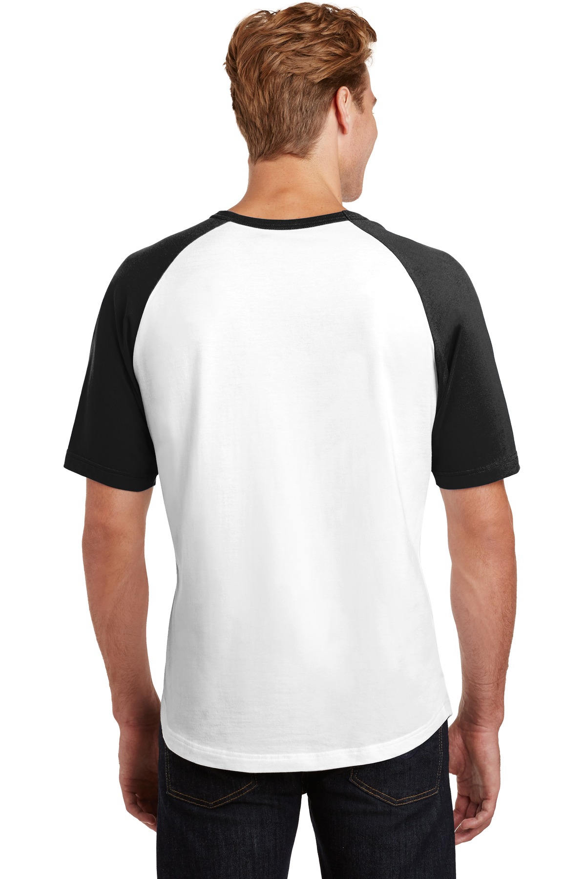 T201 Sport-Tek Short Sleeve Colorblock Raglan Jersey. T201 Sport-Tek Short Sleeve Colorblock Raglan Jersey. - Back Image
