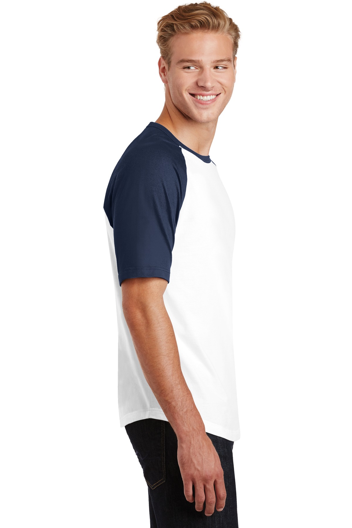 T201 Sport-Tek Short Sleeve Colorblock Raglan Jersey. - Siide Image