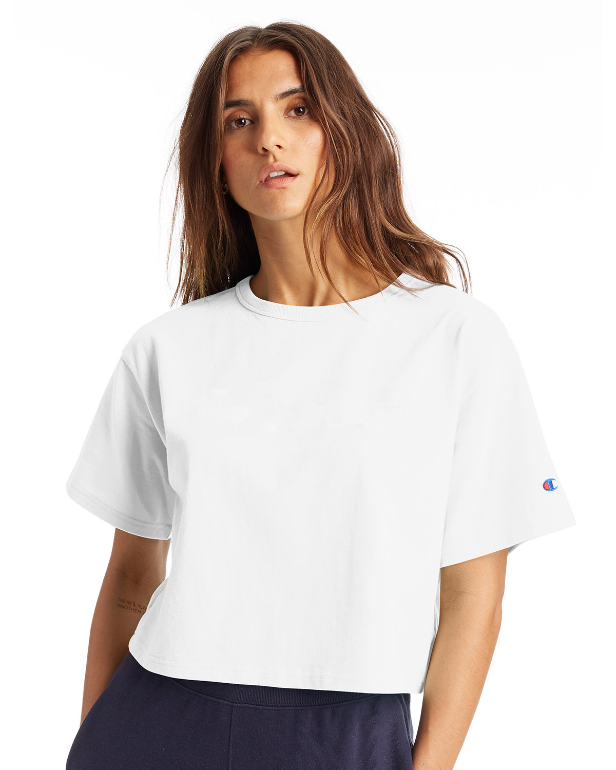 T453W Champion Womens Heritage Jersey Cropped T-Shirt