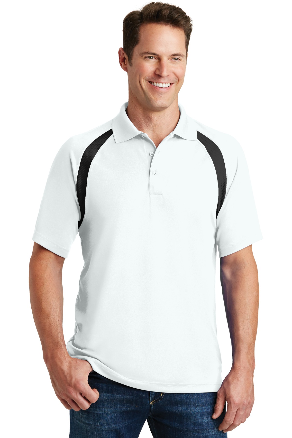 T476 Sport-Tek Dry Zone Colorblock Raglan Polo.