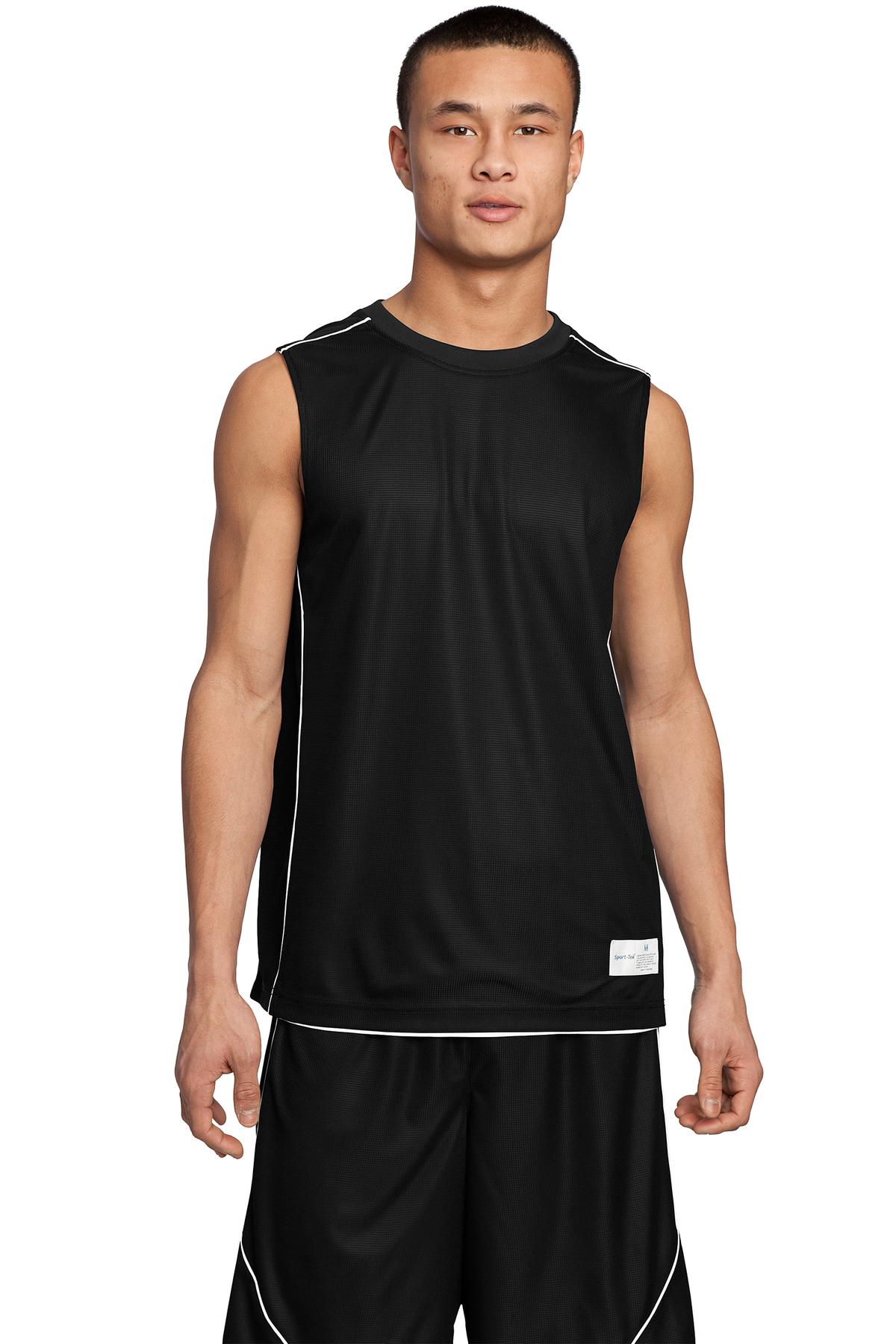 T555 Sport-Tek PosiCharge Mesh Reversible Sleeveless Tee.