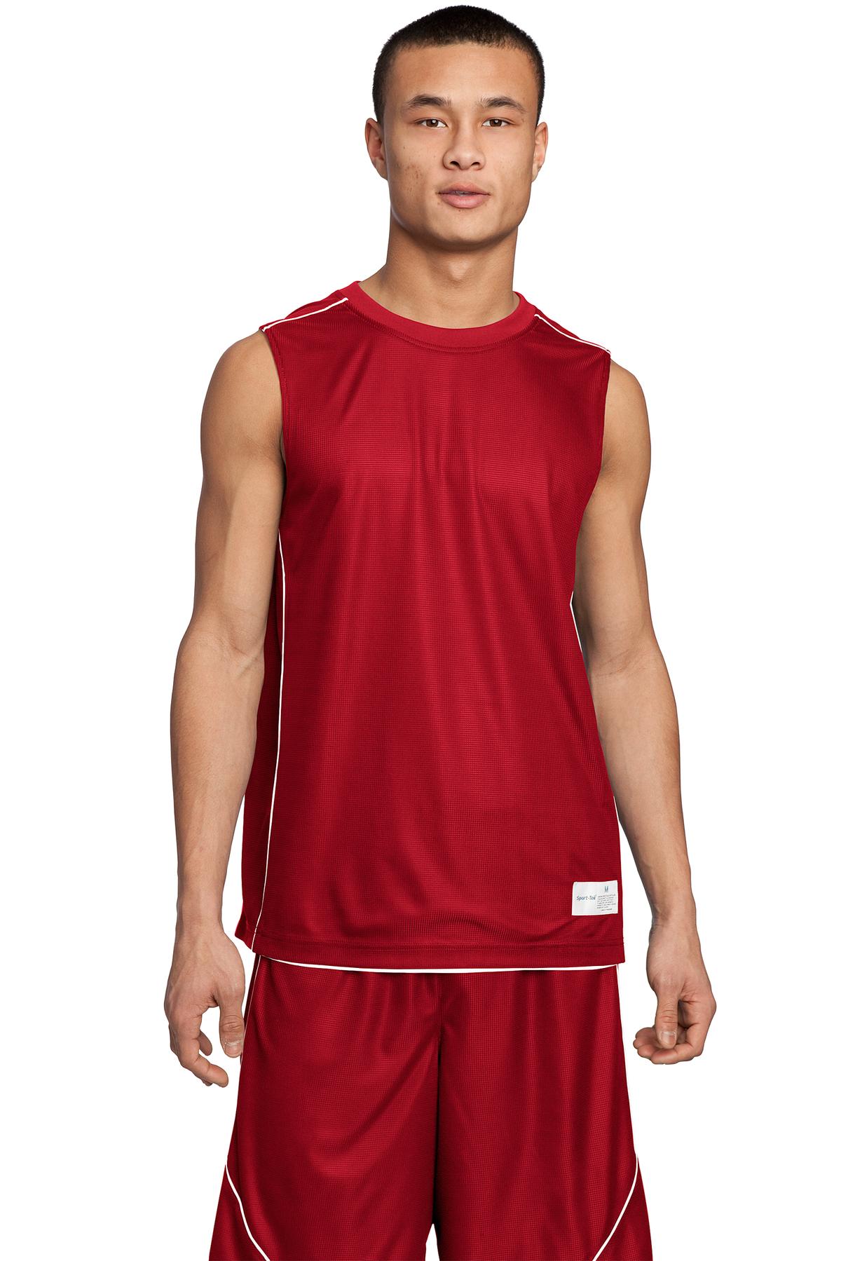 T555 Sport-Tek PosiCharge Mesh Reversible Sleeveless Tee.
