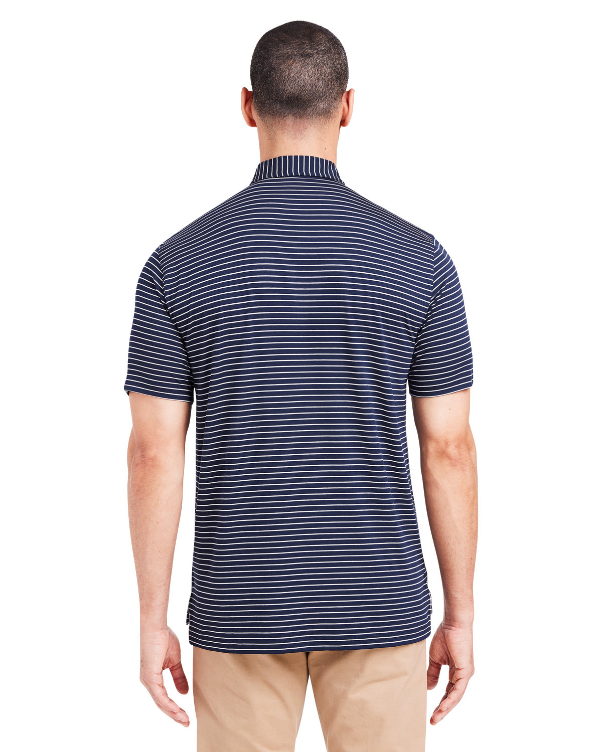 TM546Y tasc Men?s Cloud Lightweight Polo Brookline Stripe - Back Image