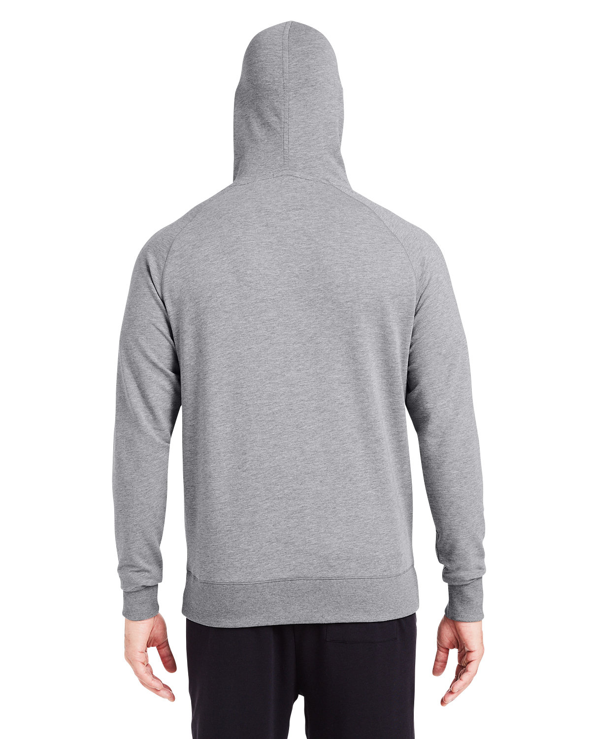 TM654 tasc Men?s Varsity Hooded Sweatshirt - Back Image