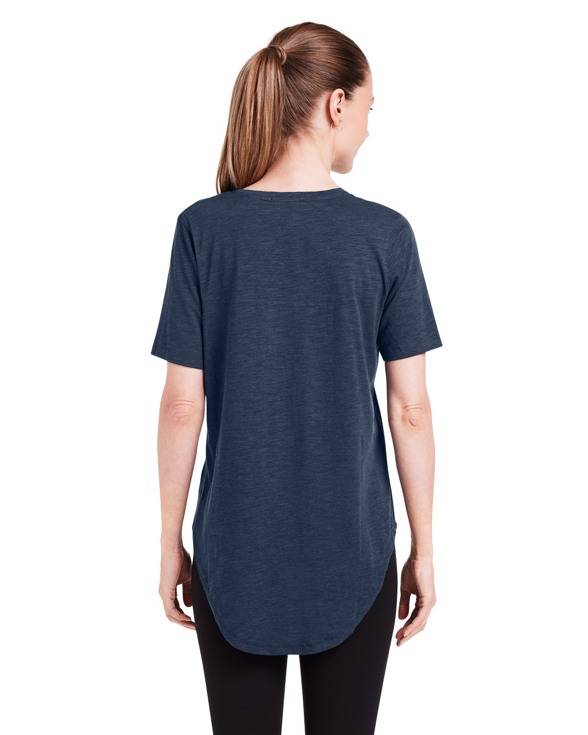 TW668S tasc Ladies Longline T-Shirt - Back Image