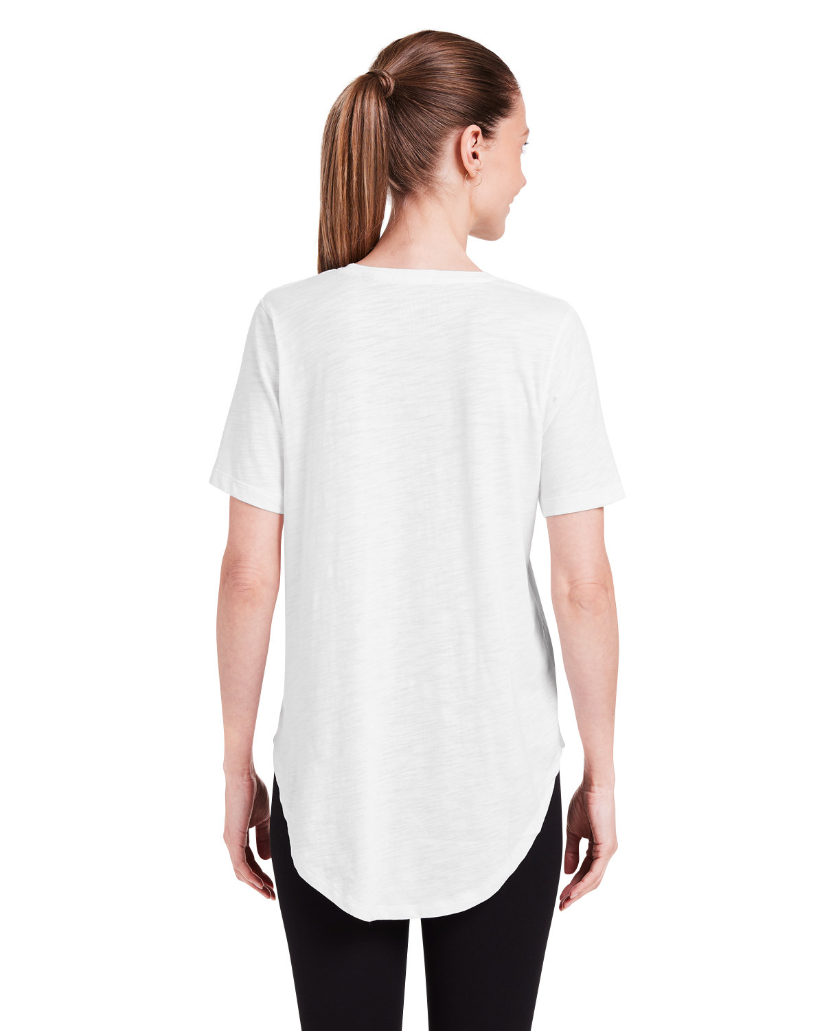 TW668S tasc Ladies Longline T-Shirt - Back Image