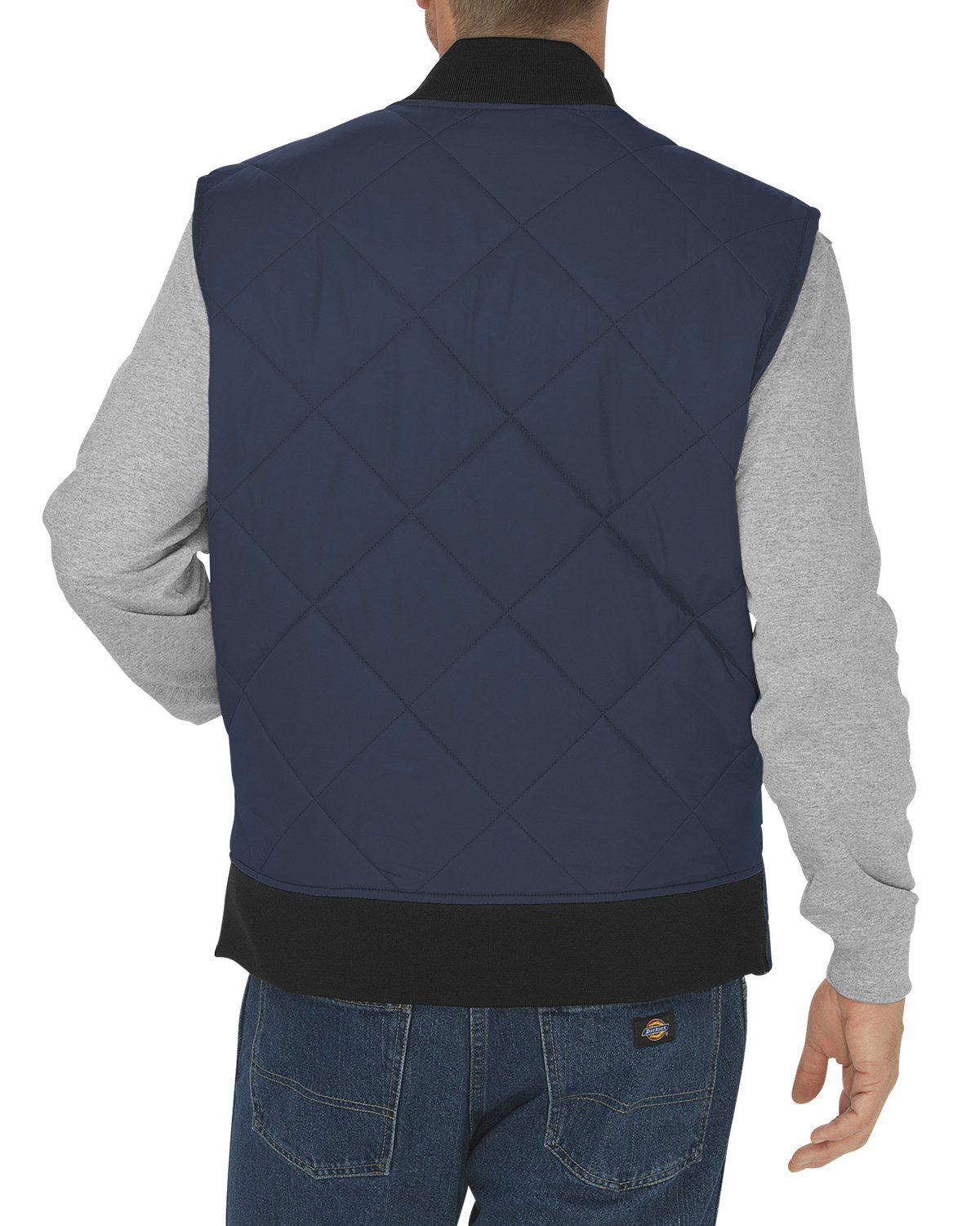 TE242 Dickies Unisex Diamond Quilted Nylon Vest - Back Image