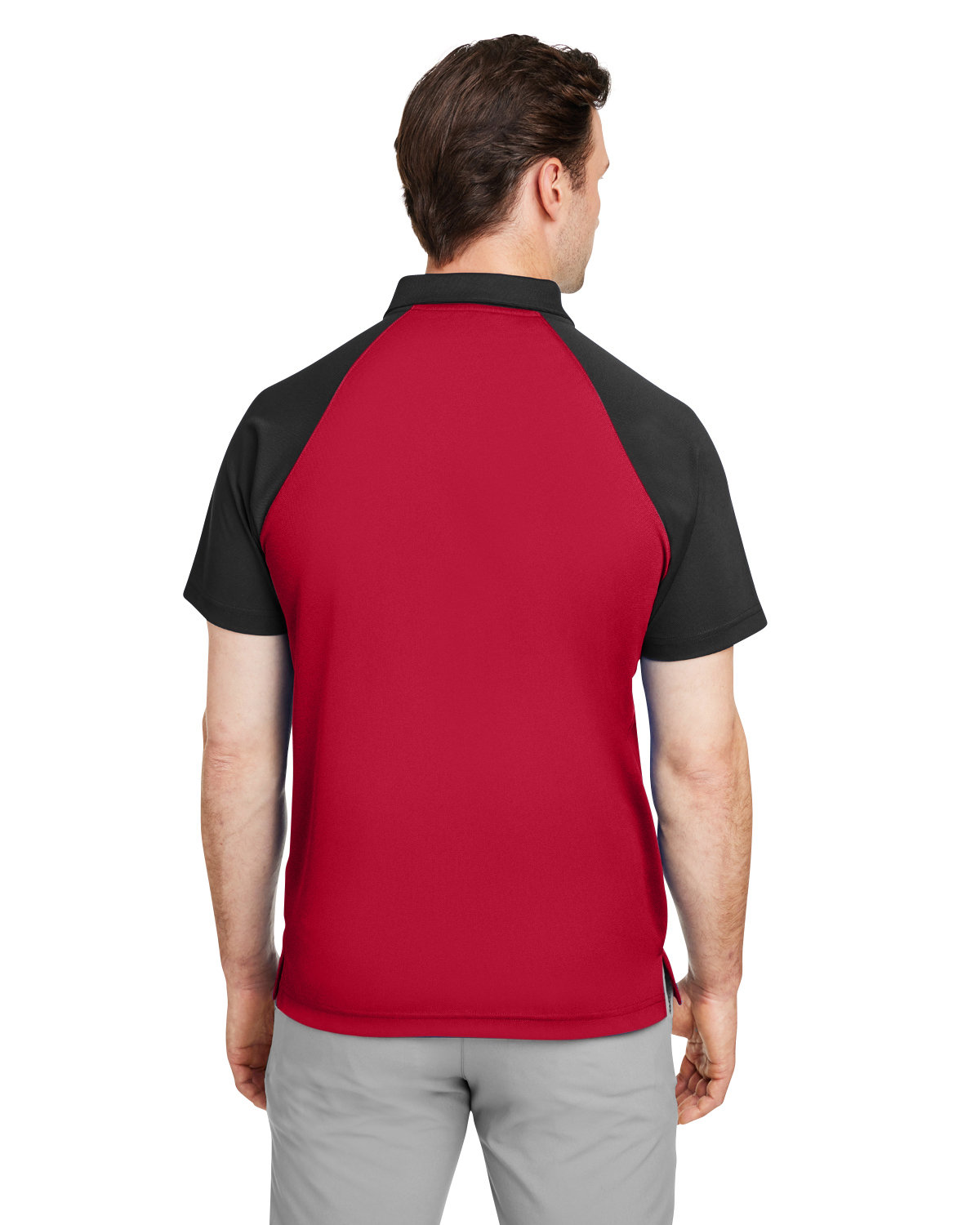TT21C Team 365 Mens Command Snag-Protection Colorblock Polo - Back Image
