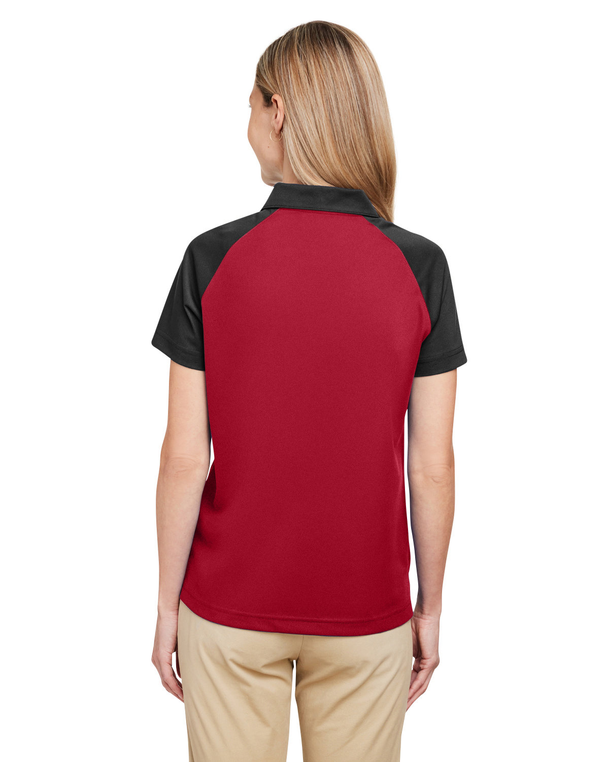 TT21CW Team 365 Ladies Command Snag-Protection Colorblock Polo - Back Image
