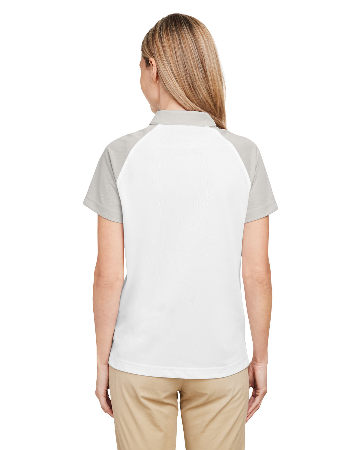 TT21CW Team 365 Ladies Command Snag-Protection Colorblock Polo - Back Image