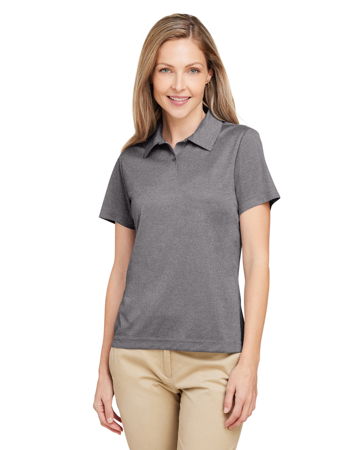 TT51HW Team 365 Ladies Zone Sonic Heather Performance Polo Zoom Image