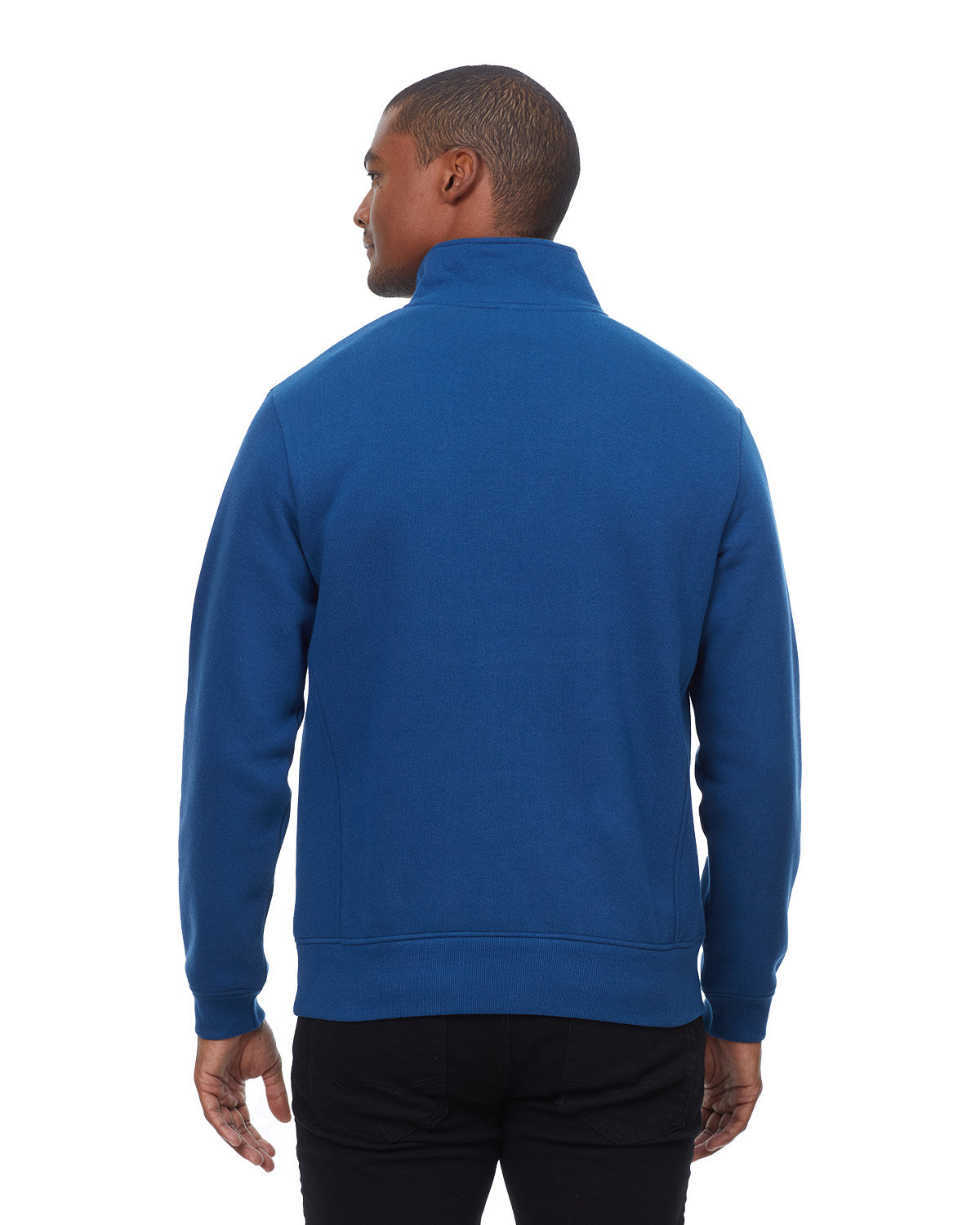 320Q Threadfast Apparel Unisex Ultimate Fleece Quarter-Zip Sweatshirt - Back Image