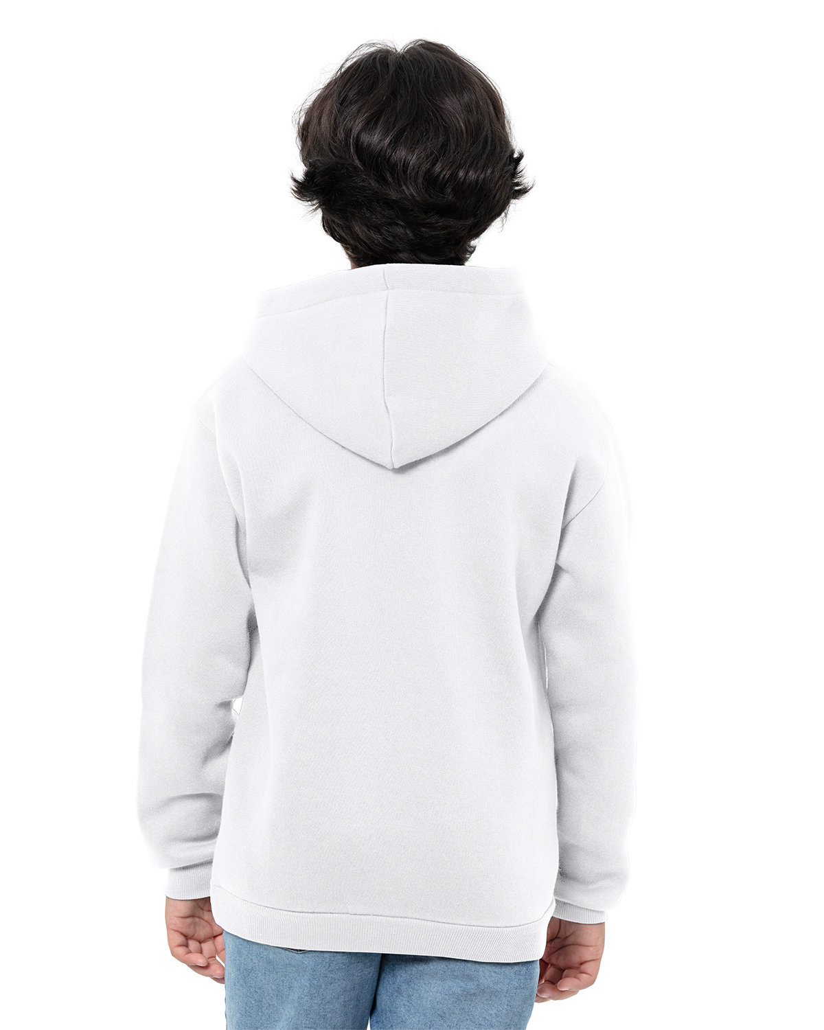 T2000B Threadfast Apparel Epic Youth Fleece Pullover Hooded Sweatshirt - Back Image