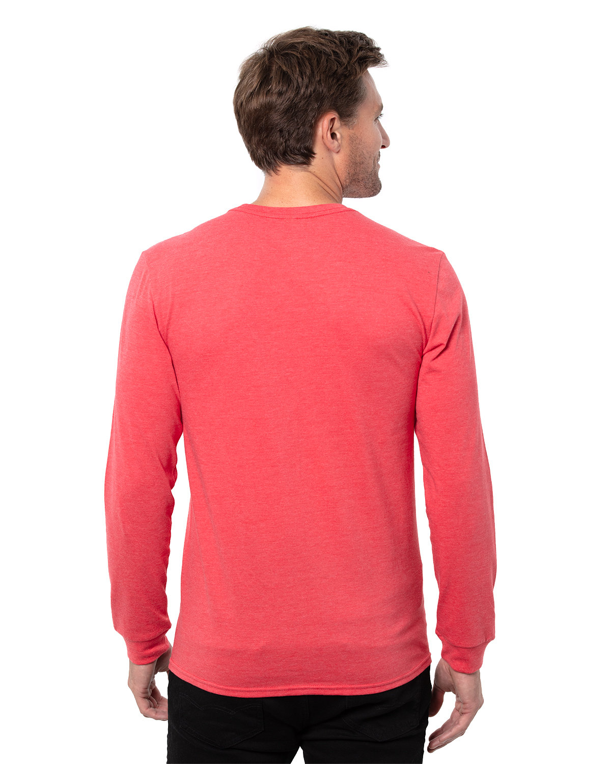 T3001 Threadfast Apparel Epic Unisex CVC Long Sleeve T-Shirt - Back Image