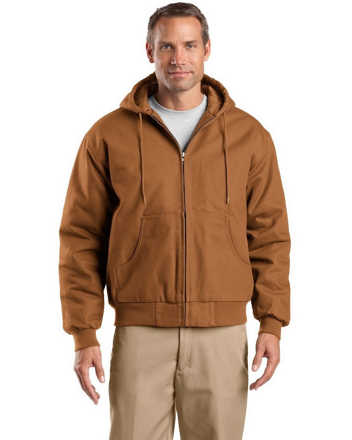 TLJ763H CornerStone Tall Duck Cloth Hooded Work Jacket. TLJ763H CornerStone Tall Duck Cloth Hooded Work Jacket.