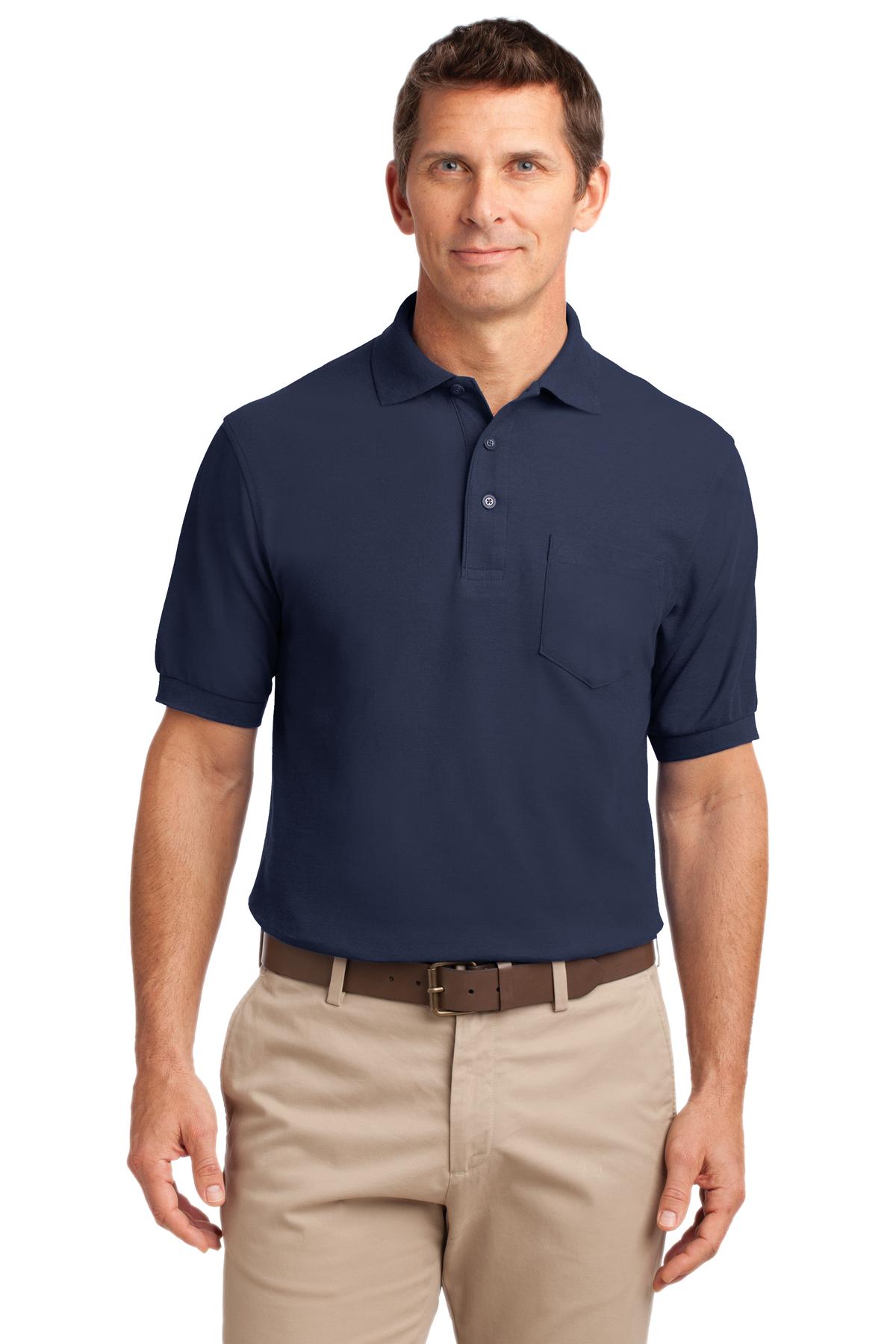 TLK500P Port Authority Tall Silk Touch Polo with Pocket TLK500P Port Authority Tall Silk Touch Polo with Pocket