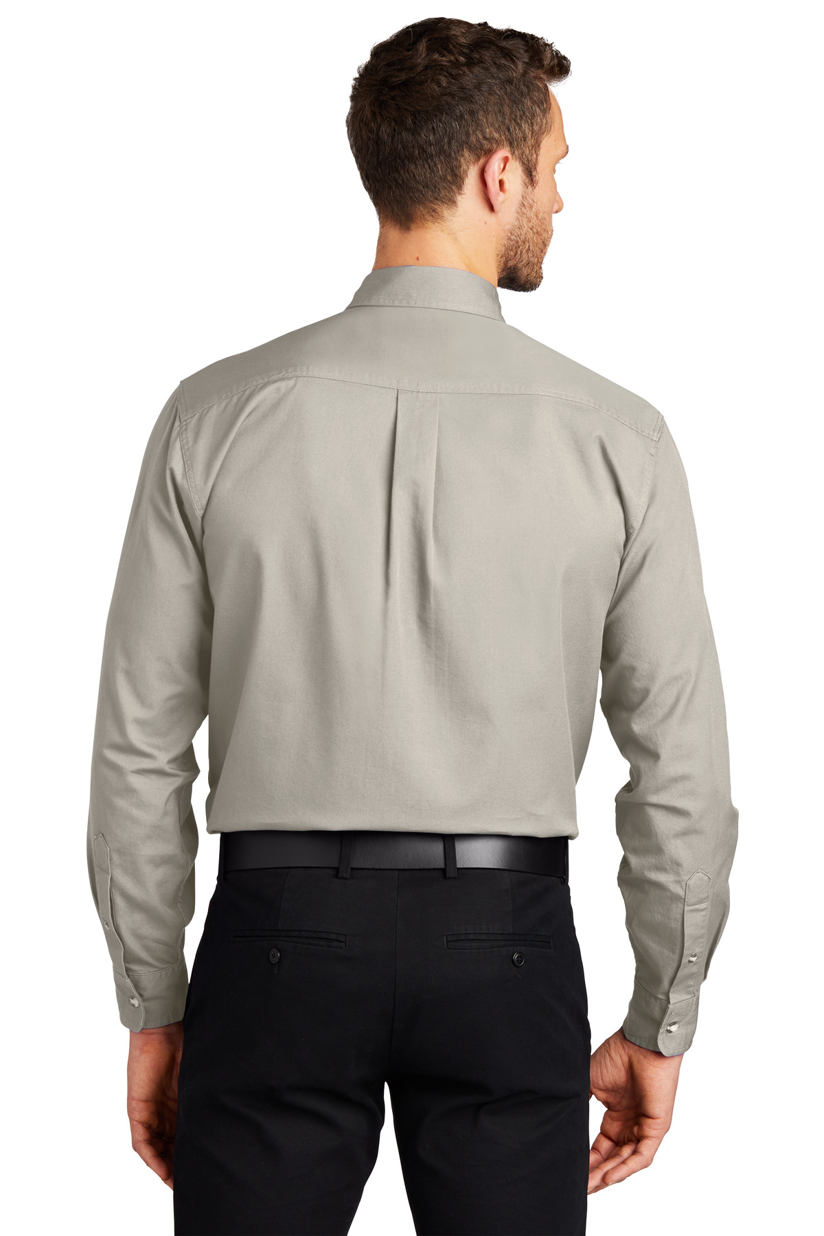 TLS600T Port Authority Tall Long Sleeve Twill Shirt. - Back Image