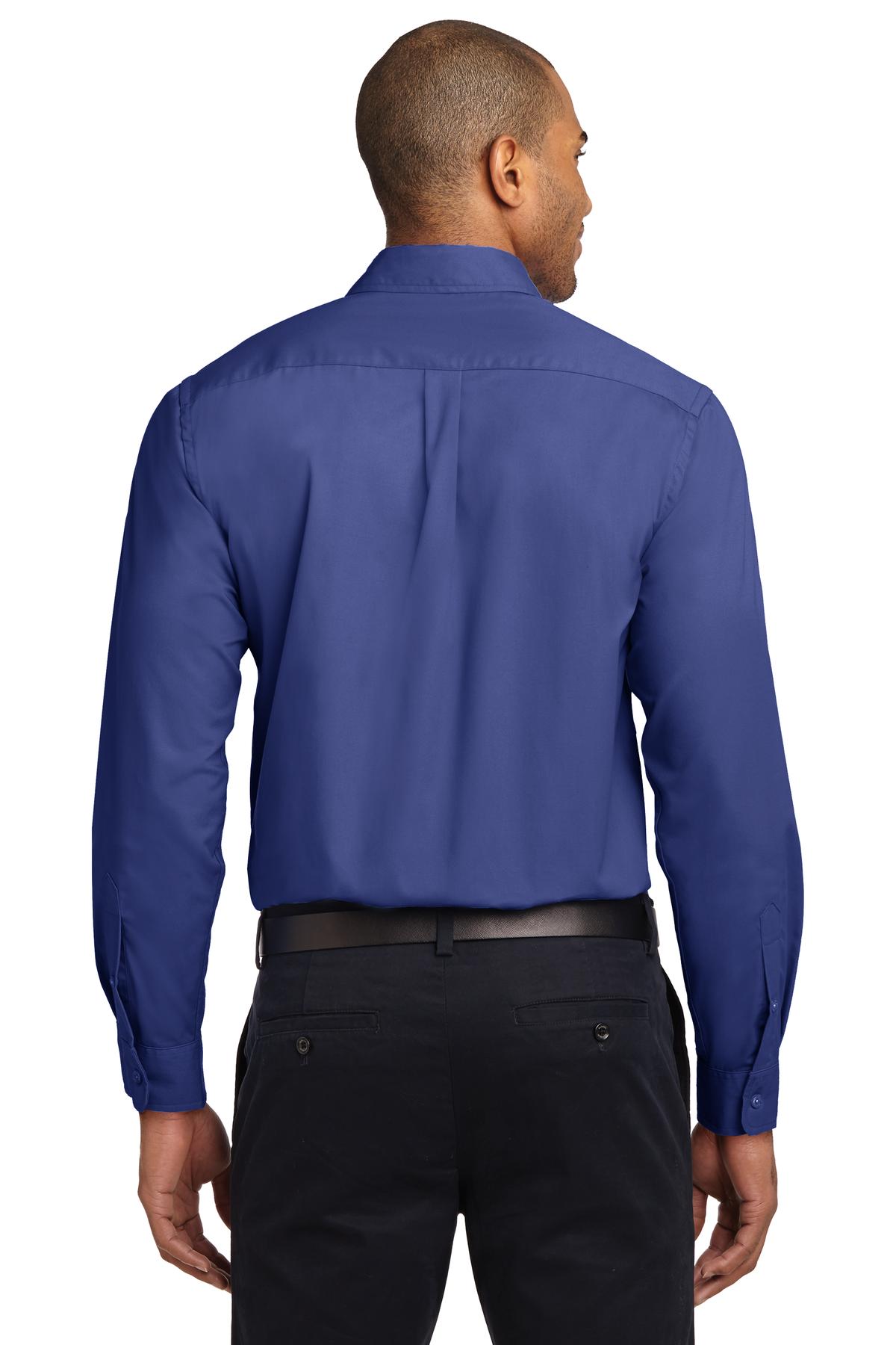 TLS608 Port Authority Tall Long Sleeve Easy Care Shirt. - Back Image