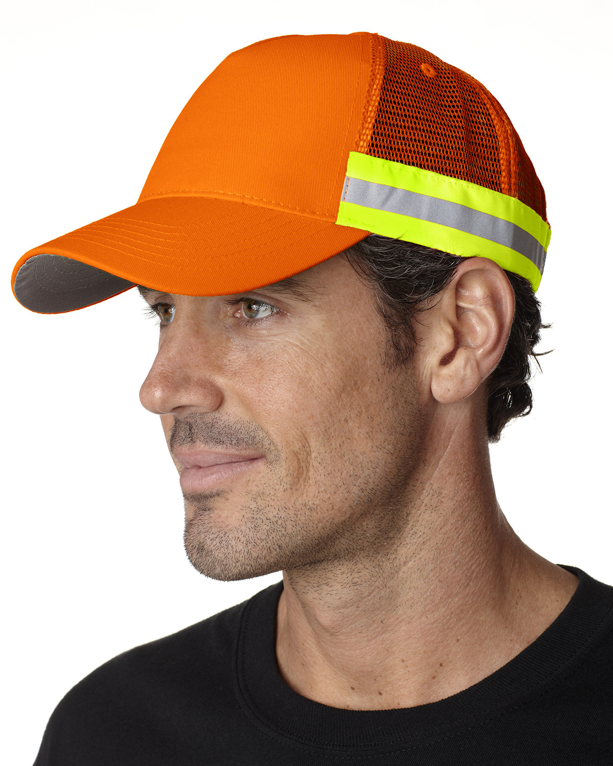 TR102 Adams Trucker Reflector High-Visibility Constructed Cap - Siide Image