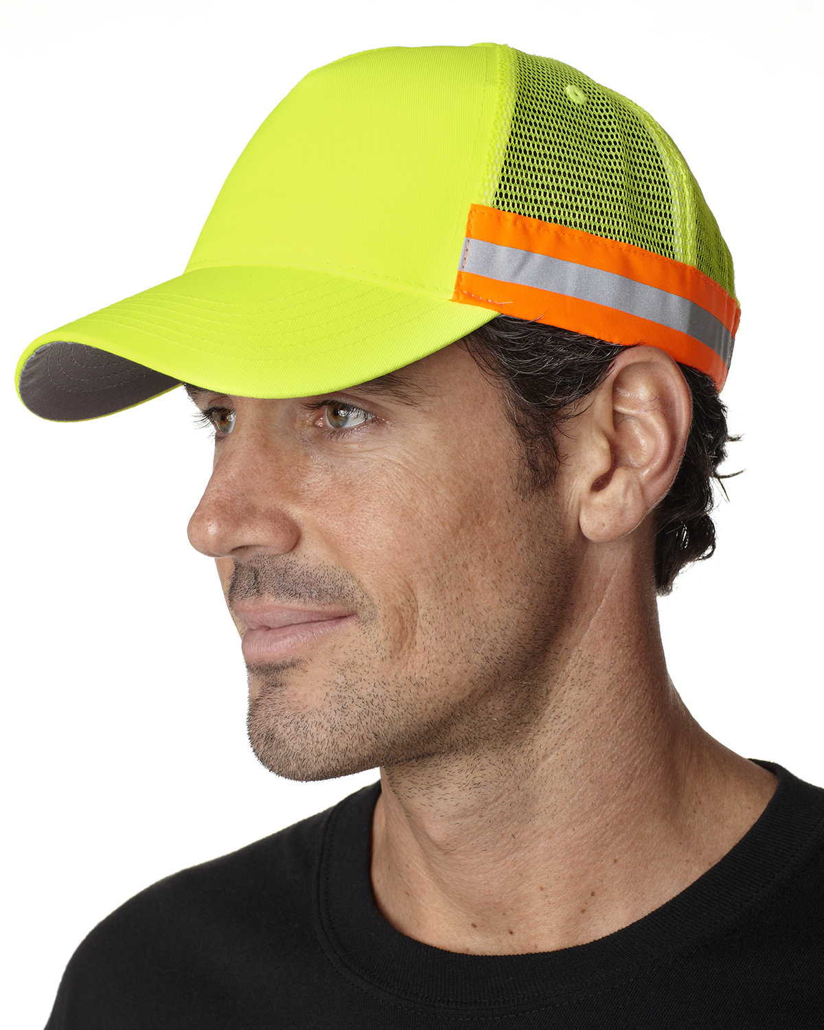 TR102 Adams Trucker Reflector High-Visibility Constructed Cap - Siide Image