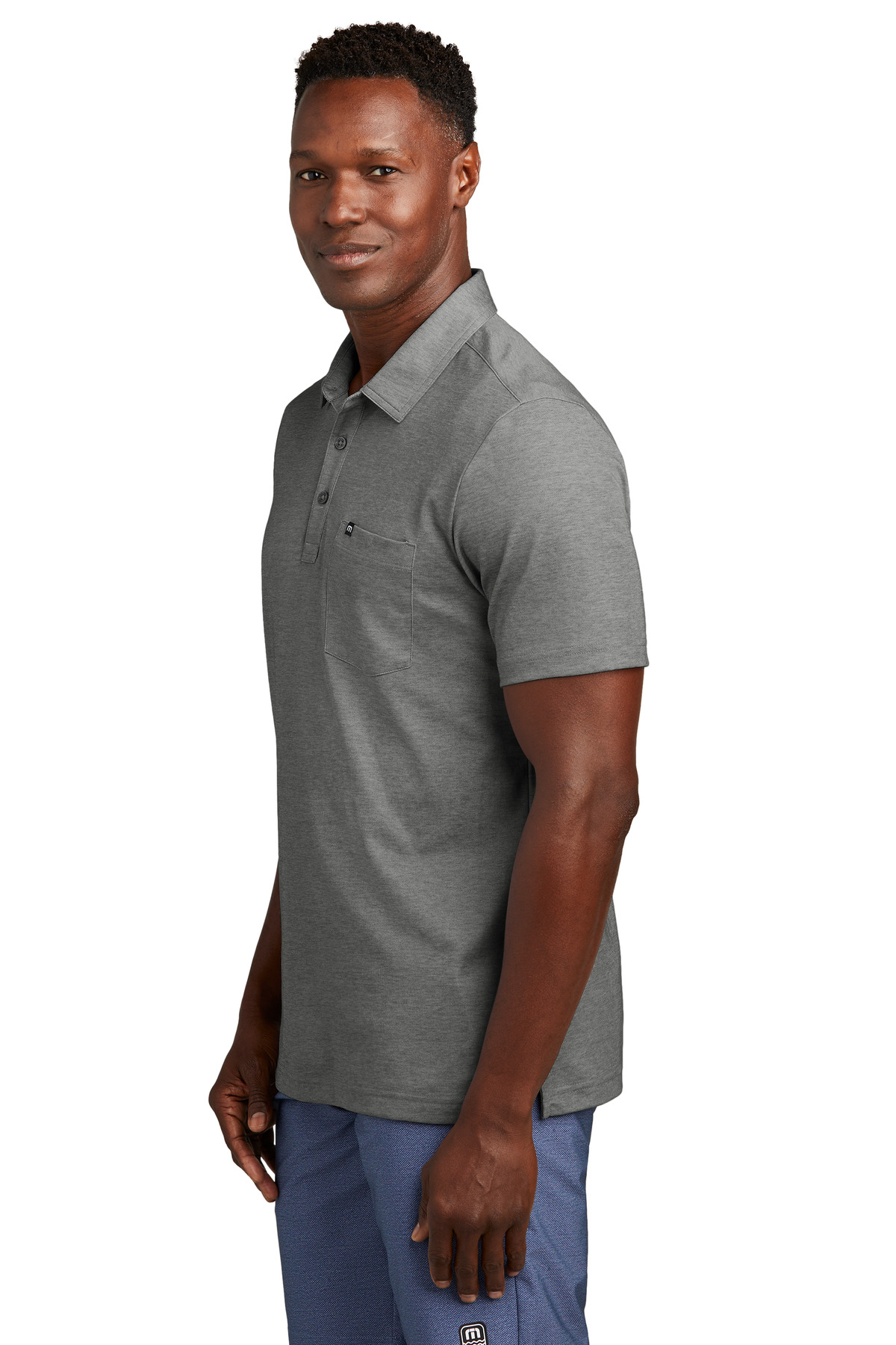 TM1MY404 TravisMathew  Oceanside Heather Pocket Polo - Siide Image