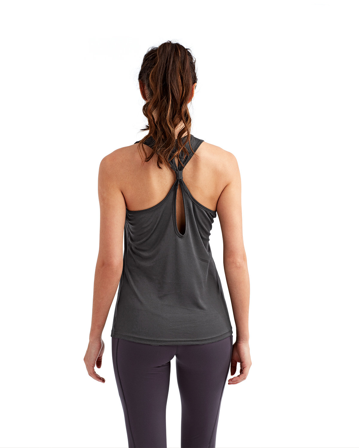 TD042 TriDri Ladies Yoga Knot Tank TD042 TriDri Ladies Yoga Knot Tank - Back Image