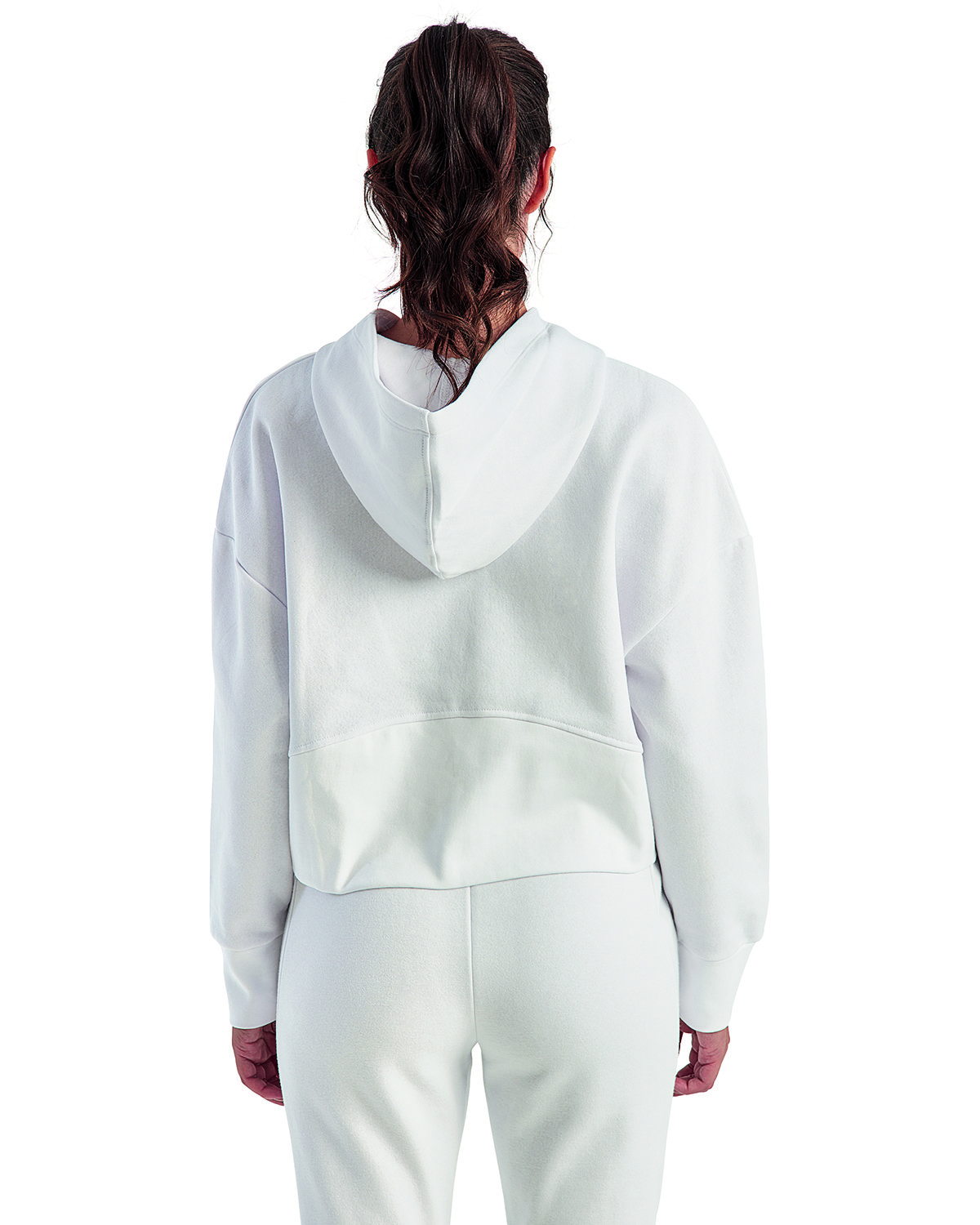 TD077 TriDri Ladies Alice Half-Zip Hooded Sweatshirt - Back Image