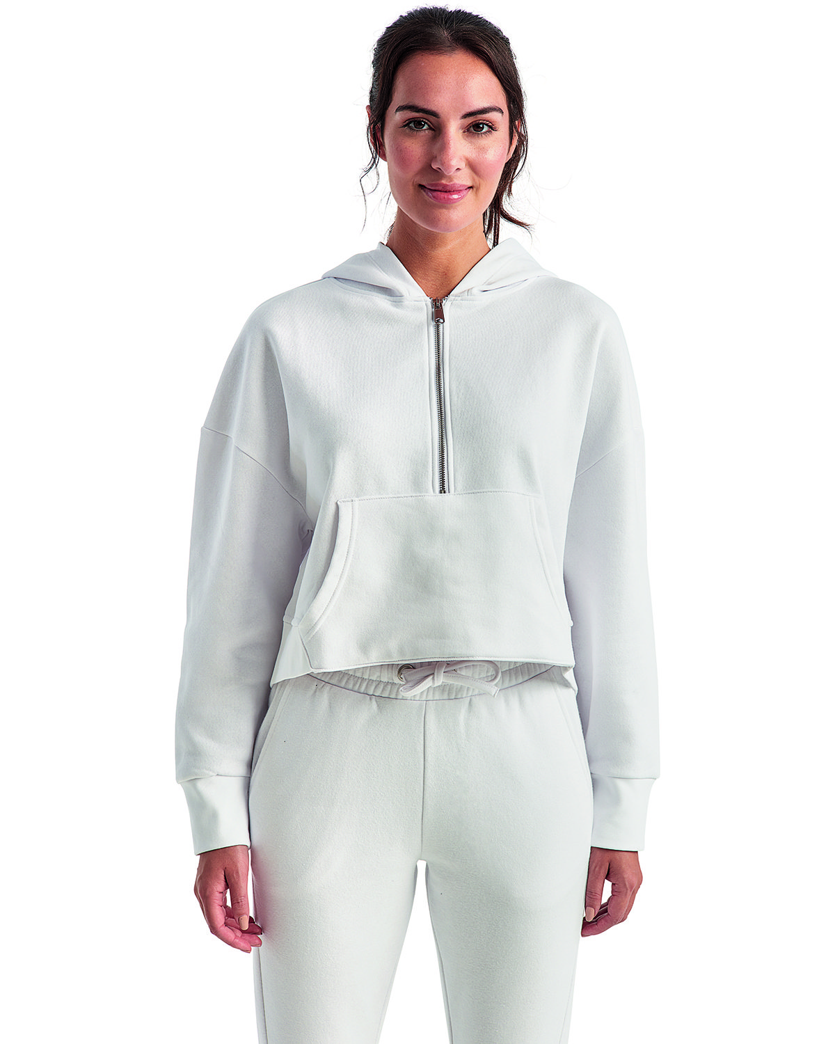 TD077 TriDri Ladies Alice Half-Zip Hooded Sweatshirt