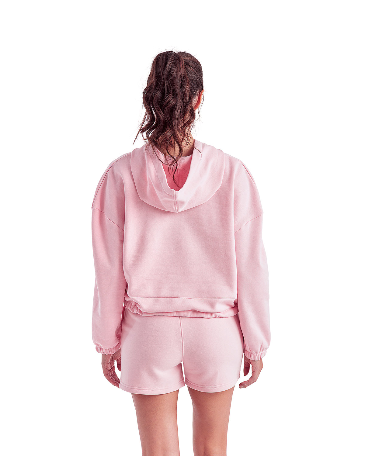 TD085 TriDri Ladies Cropped Oversized Hooded Sweatshirt - Back Image