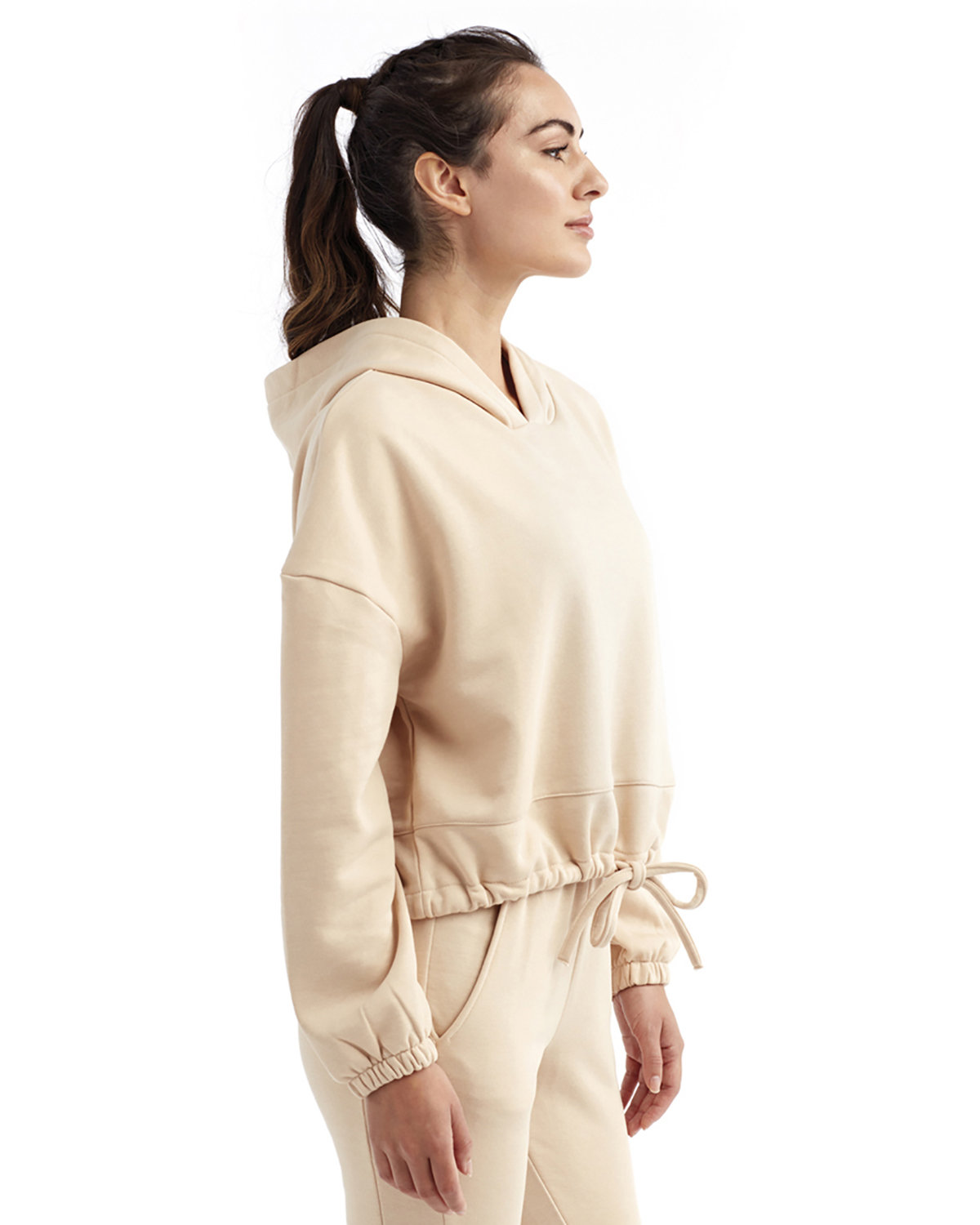 TD085 TriDri Ladies Cropped Oversized Hooded Sweatshirt TD085 TriDri Ladies Cropped Oversized Hooded Sweatshirt - Siide Image