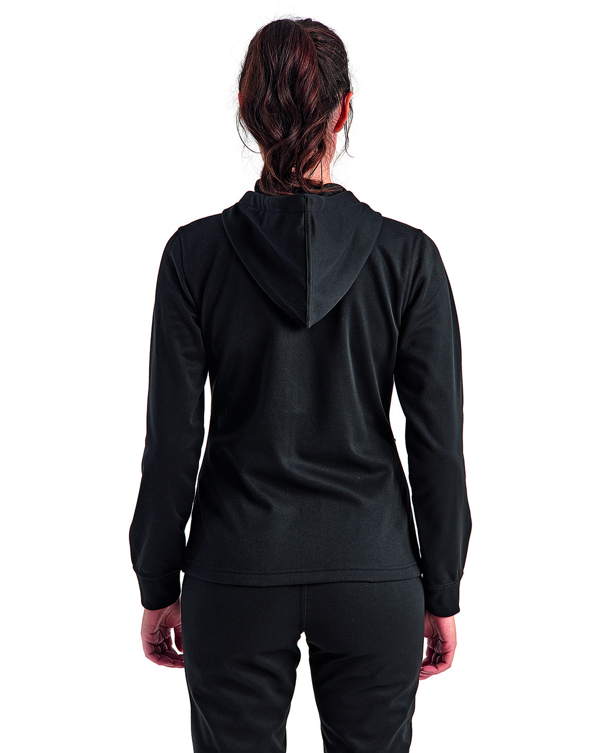 TD498 TriDri Ladies Spun Dye Full-Zip Hooded Sweatshirt - Back Image