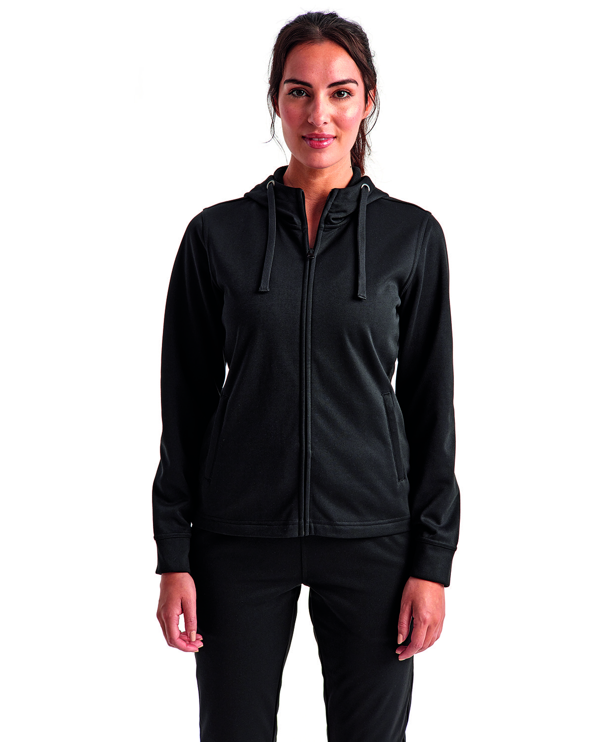 TD498 TriDri Ladies Spun Dye Full-Zip Hooded Sweatshirt