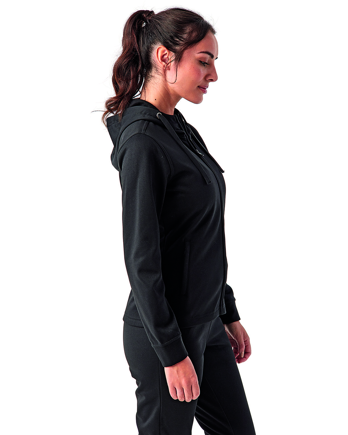 TD498 TriDri Ladies Spun Dye Full-Zip Hooded Sweatshirt - Siide Image