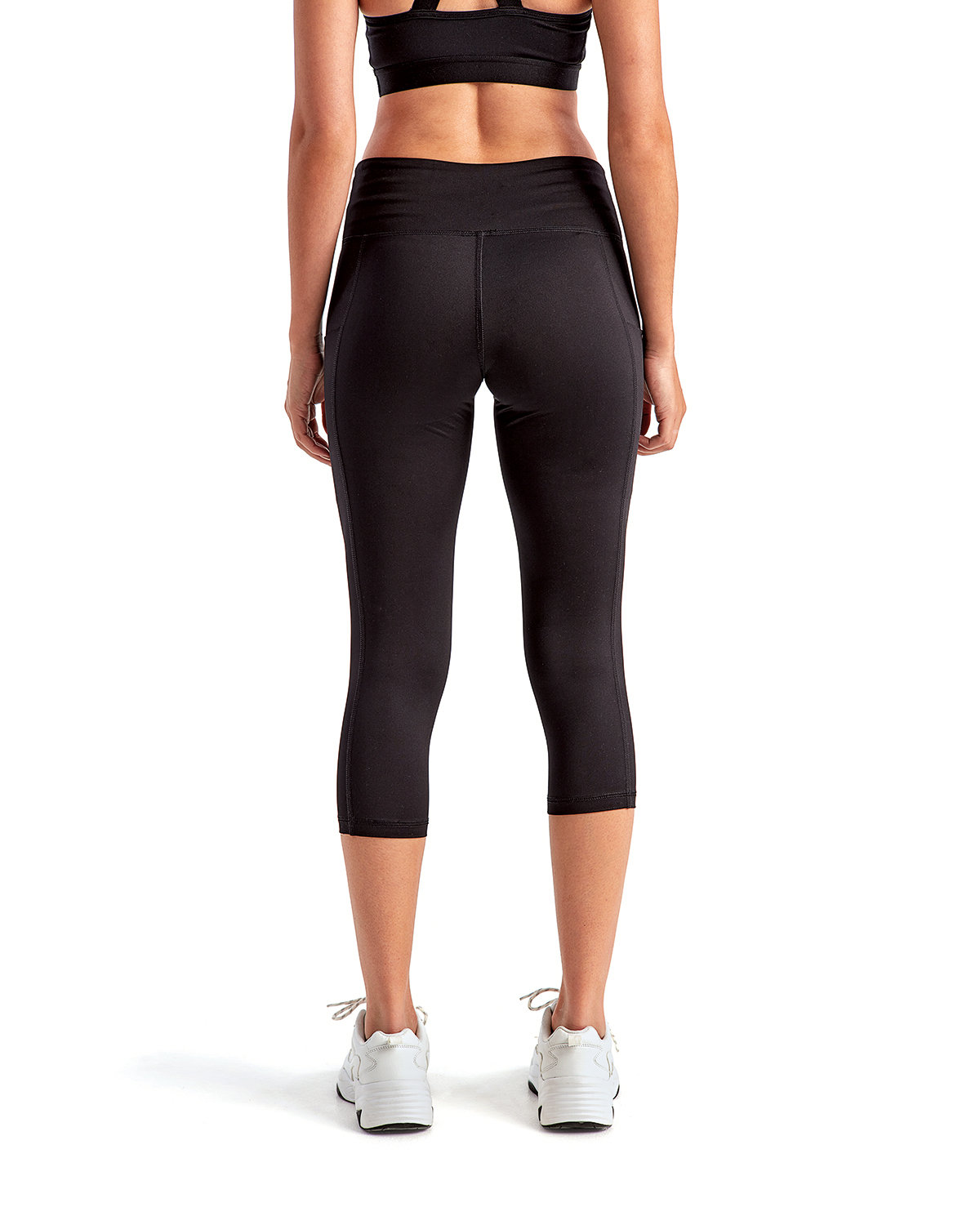 TD533 TriDri Ladies Three-Quarter Performance Leggings - Back Image