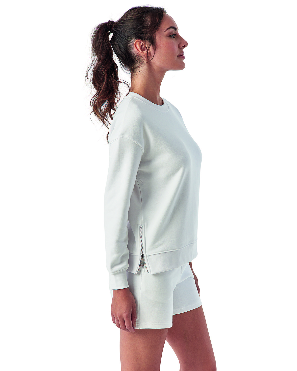 TD600 TriDri Ladies Billie Side-Zip Sweatshirt - Siide Image