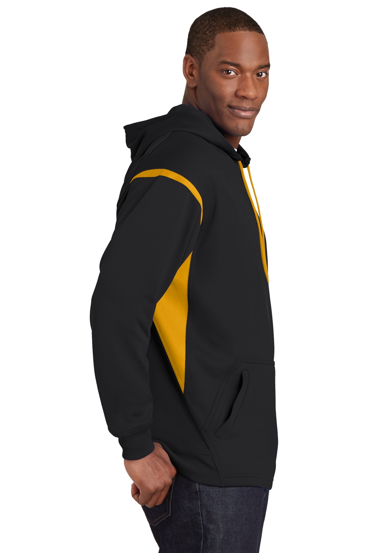 TST246 Sport-Tek Tall Tech Fleece Colorblock Hooded Sweatshirt. - Siide Image