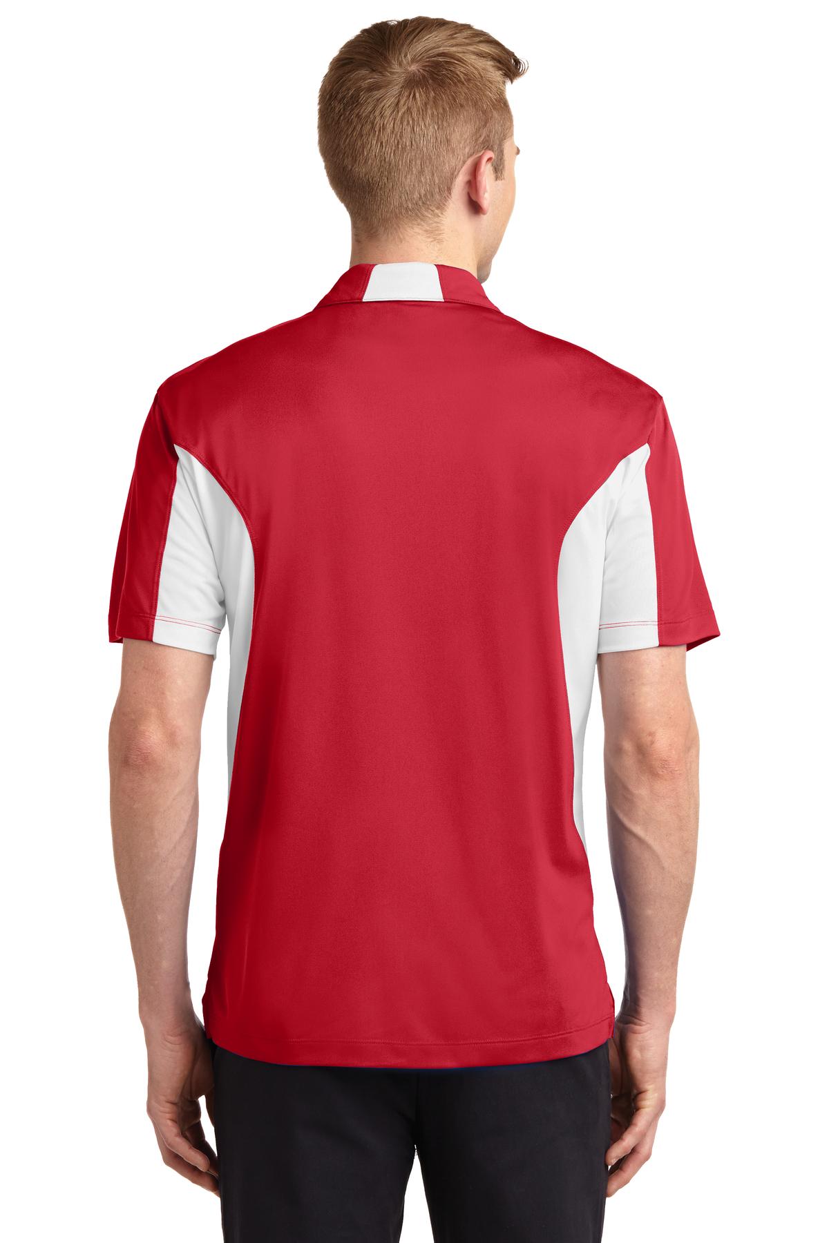 TST655 Sport-Tek Tall Side Blocked Micropique Sport-Wick Polo. - Back Image