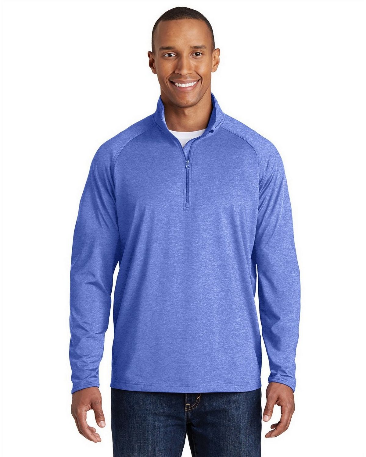 TST850 Sport-Tek Tall Sport-Wick Stretch 1/2-Zip Pullover.
